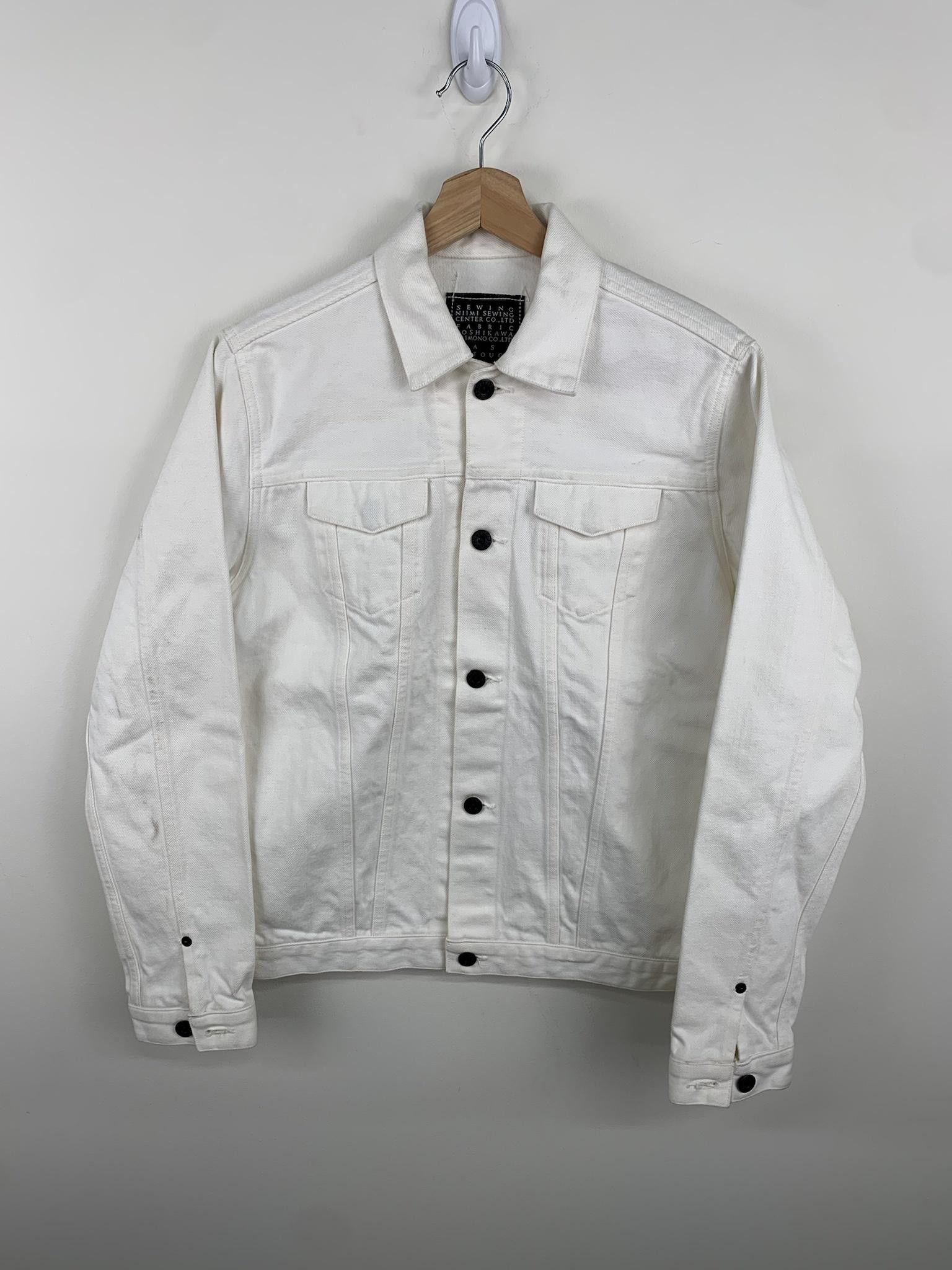 image of Kuro White Denim Jacket, Men's (Size Medium)