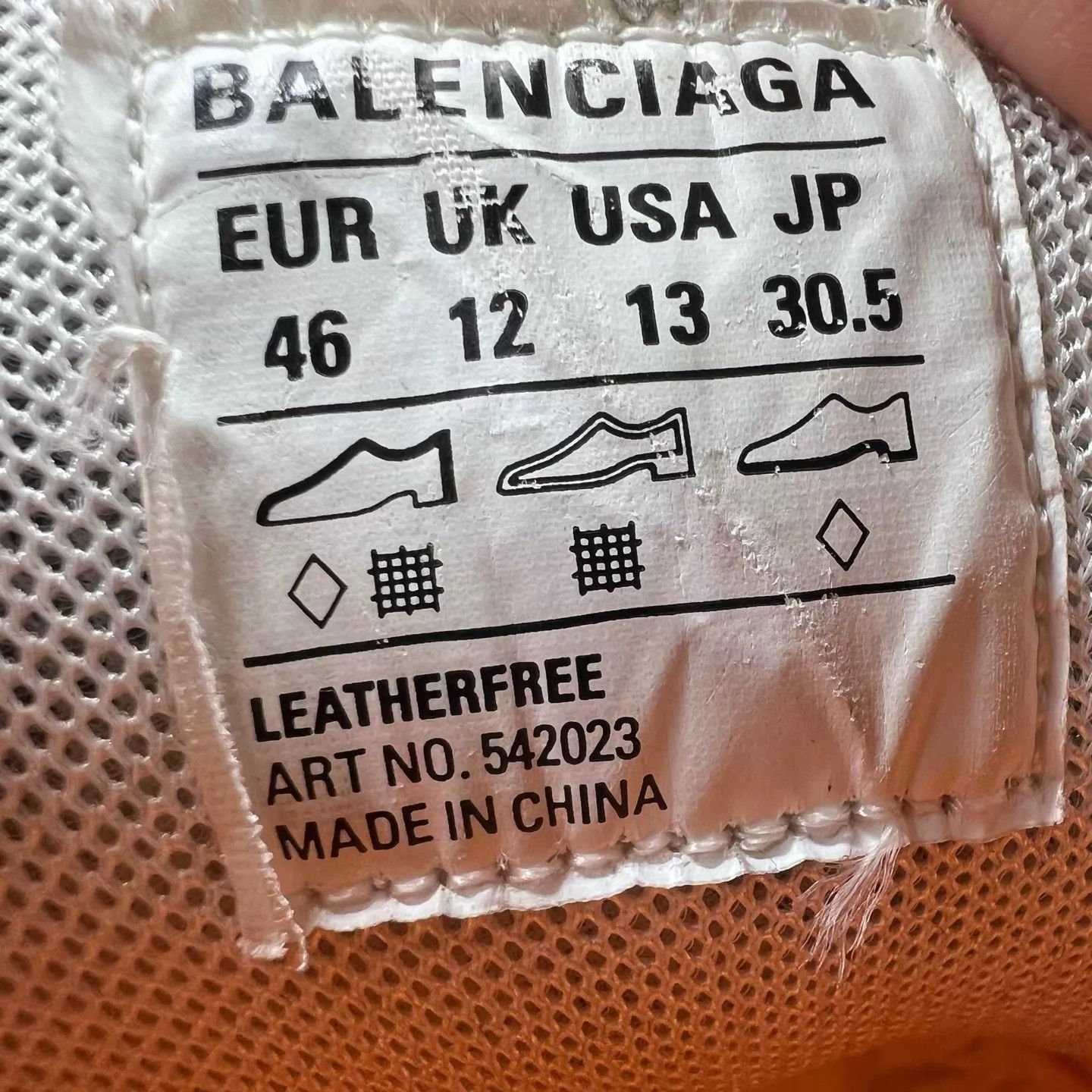 Balenciaga Balenciaga Track White Orange 46 Light Wear Boxed Size US 13 / EU 46 - 8 Thumbnail