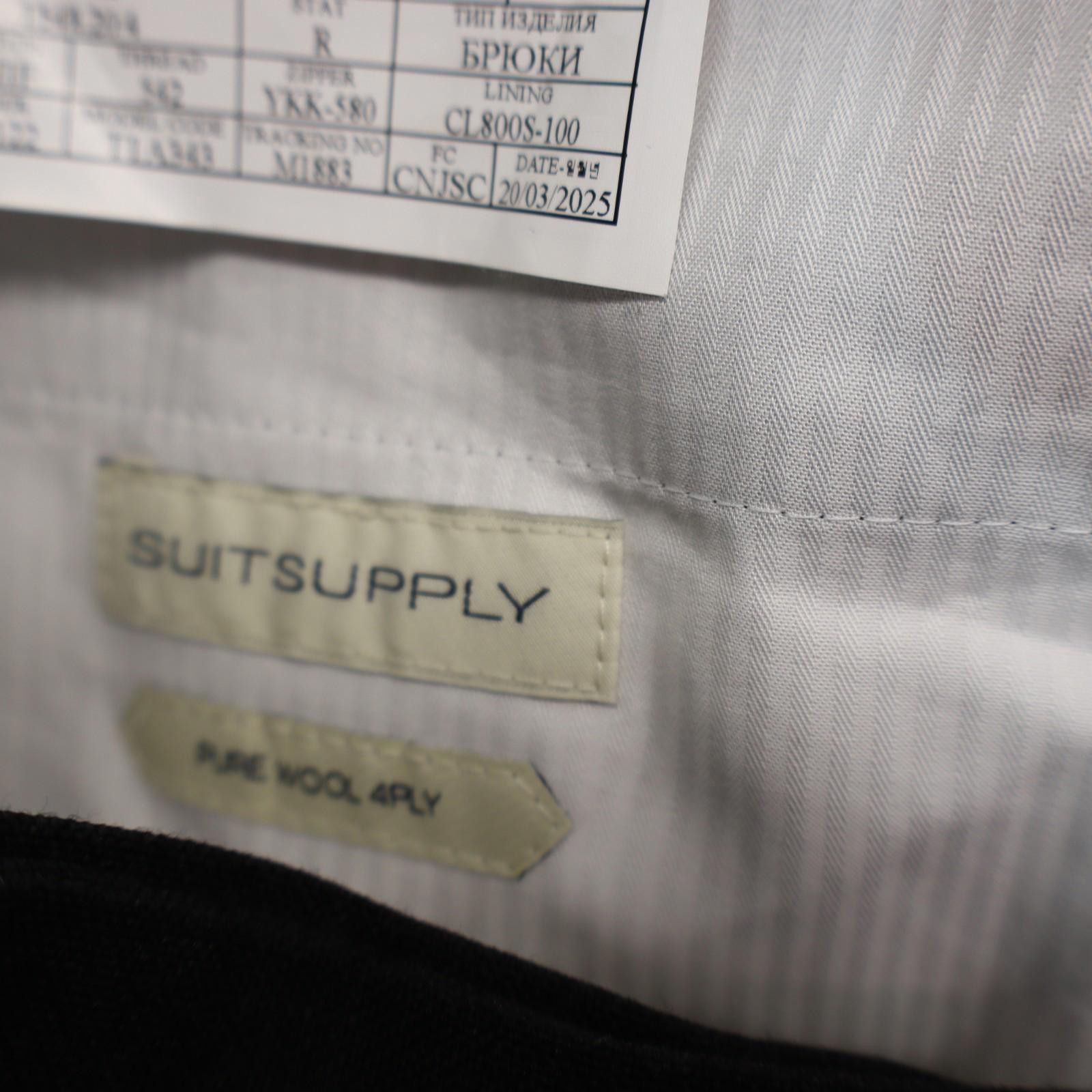 Suitsupply Lanificio Rogna Trousers 54 Grey 100% Wool Italy B25201 Size US 44 / EU 60 - 9 Thumbnail