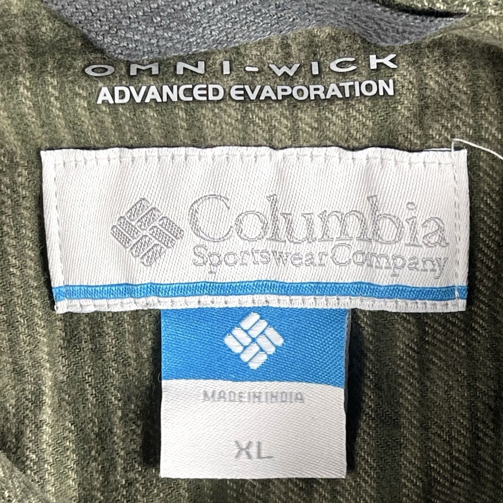 Olive Columbia Button-Up Shirt Men XL Olive Green Stripes Omni-Wick Fishing Hunting Button-Down Collared Long Sleeve Size US XL / EU 56 / 4 - 6 Thumbnail