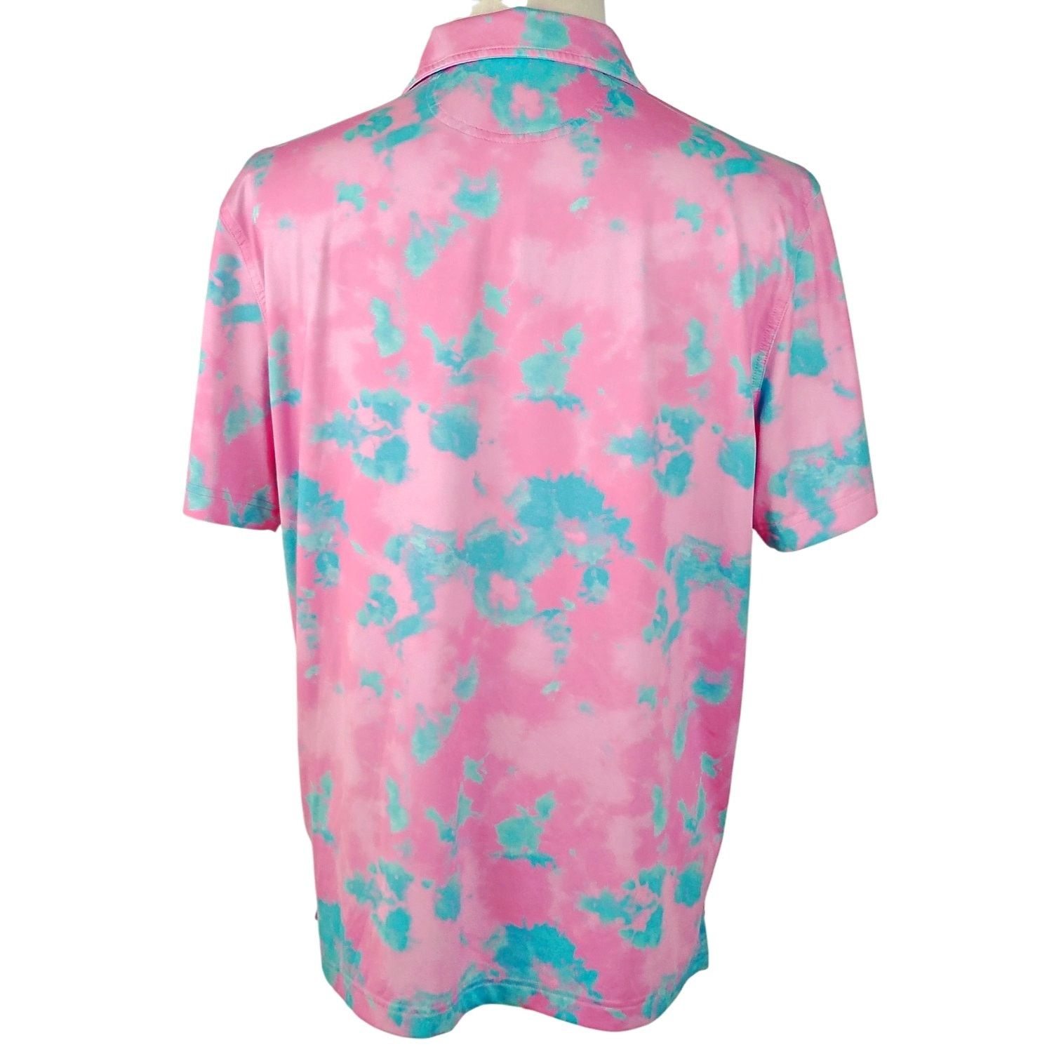 Chubbies Chubbies Pink Blue Tie Dye Performance Golf Polo UPF Wicking Size US M / EU 48-50 / 2 - 3 Thumbnail
