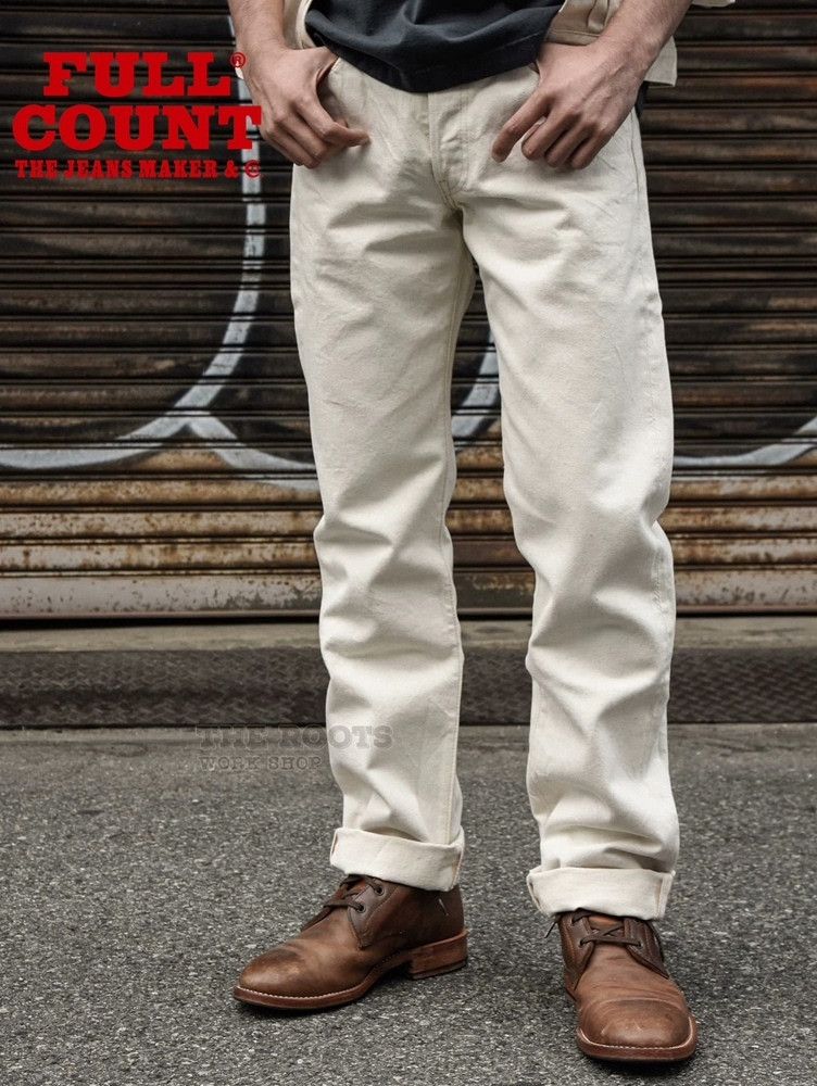 Full Count & Co. Fullcount 1108EC Slim Straight Red Selvedge Jeans Size US 31 - 1 Thumbnail