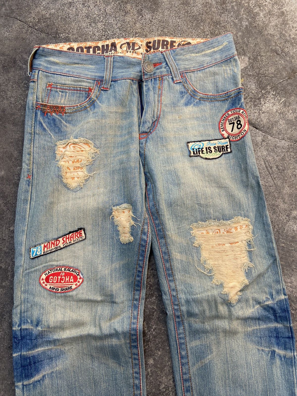 Gotcha Gotcha jeans distressed statement jeans Size US 32 / EU 48 - 2 Thumbnail