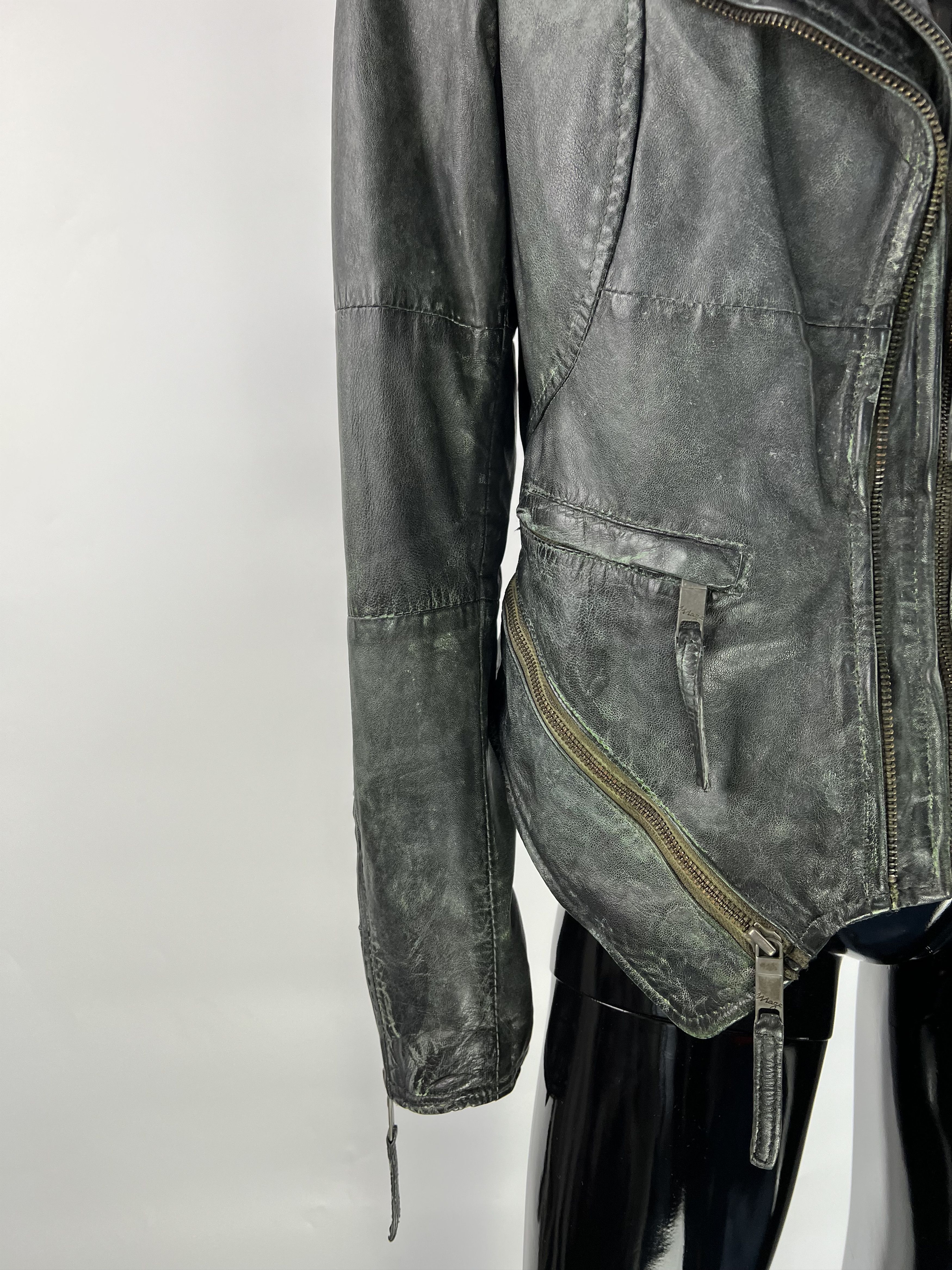 Designer Maze Women's Leather Biker Jacket Size L Size L / US 10 / IT 46 - 5 Thumbnail
