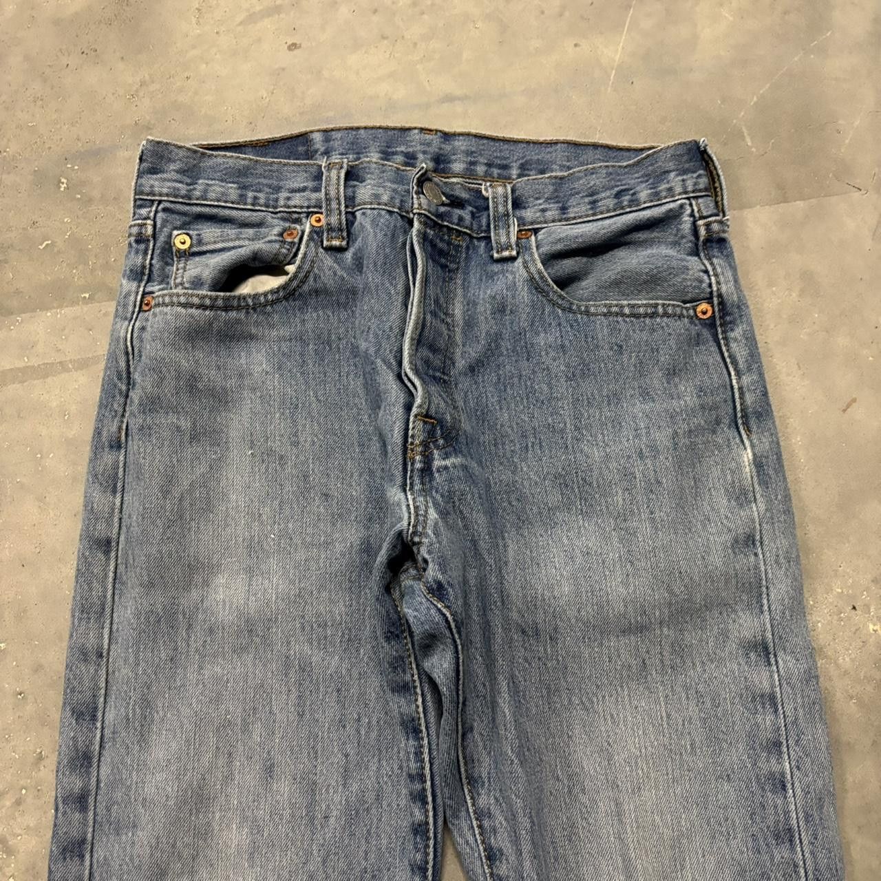 Levi's × Vintage Crazy Vintage Y2K/2000s Light Wash Levis 501 Distressed Denim Jeans! Size US 28 / EU 44 - 5 Thumbnail
