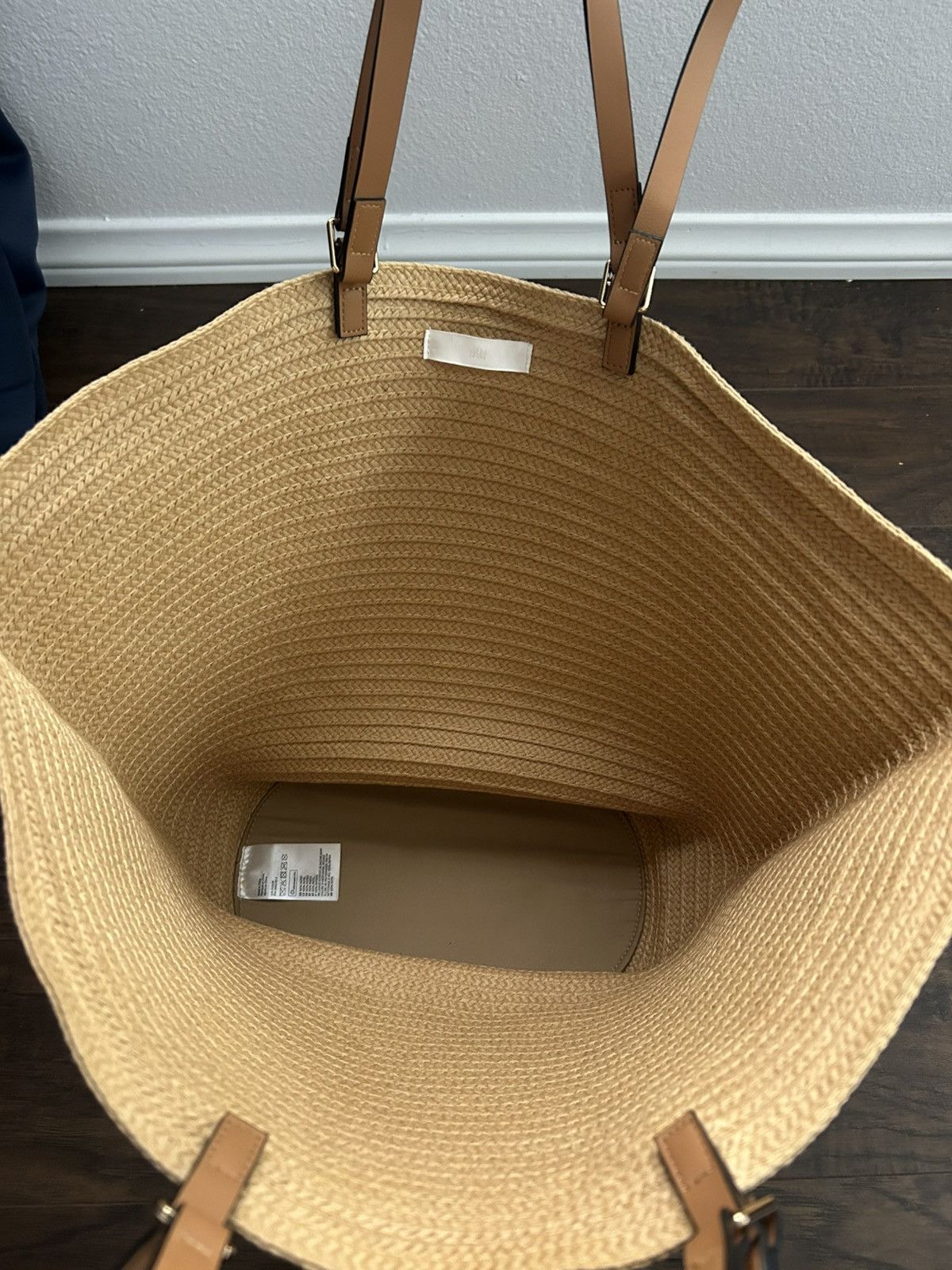 H&M Woven Straw Tote Bag Size ONE SIZE - 3 Thumbnail
