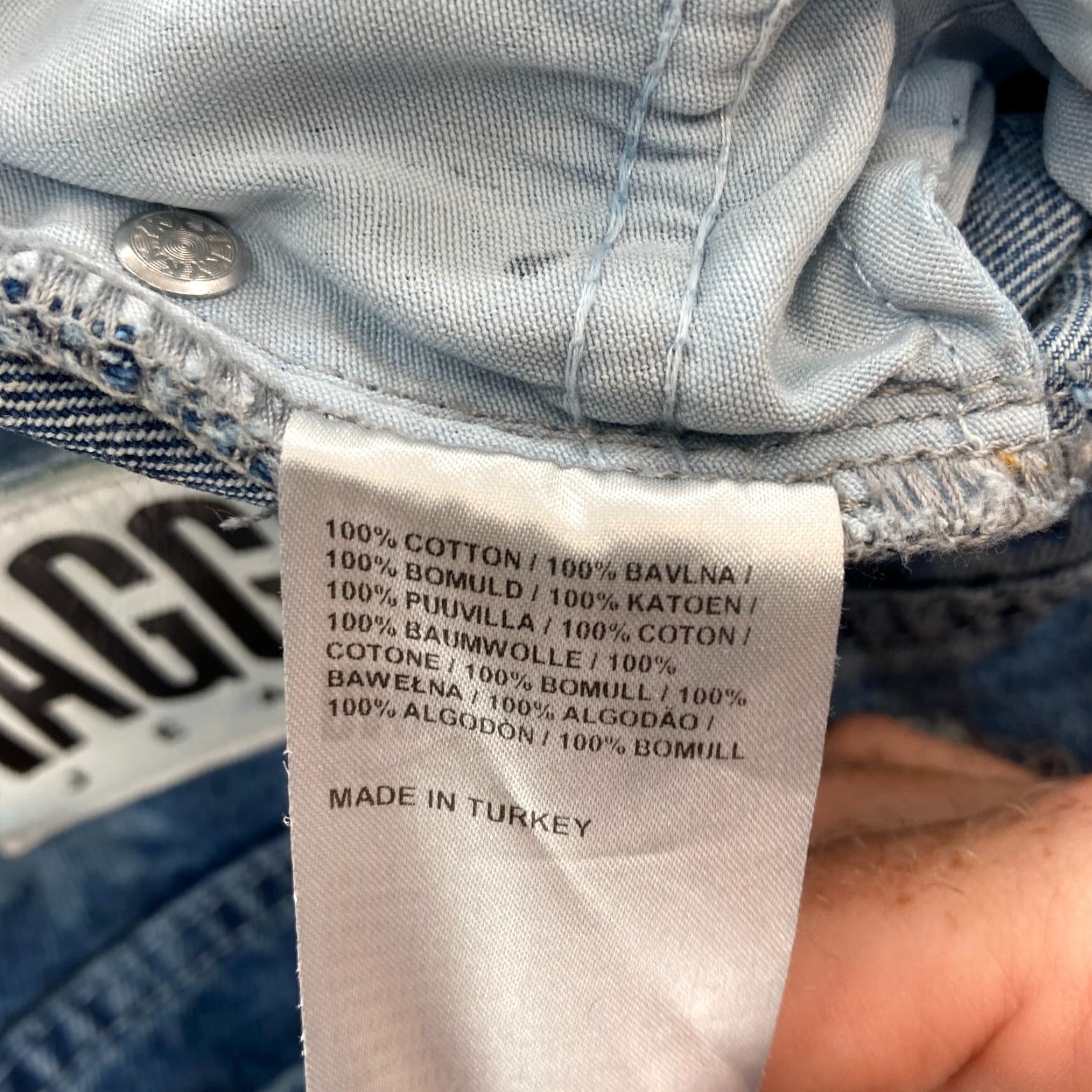 The Ragged Priest RAGGED Priest Jeans Women's 32 Baggy Loose Straight Blue Floral Denim Y2K Skater Jeans Size 24" / US 00 / IT 34 - 6 Thumbnail