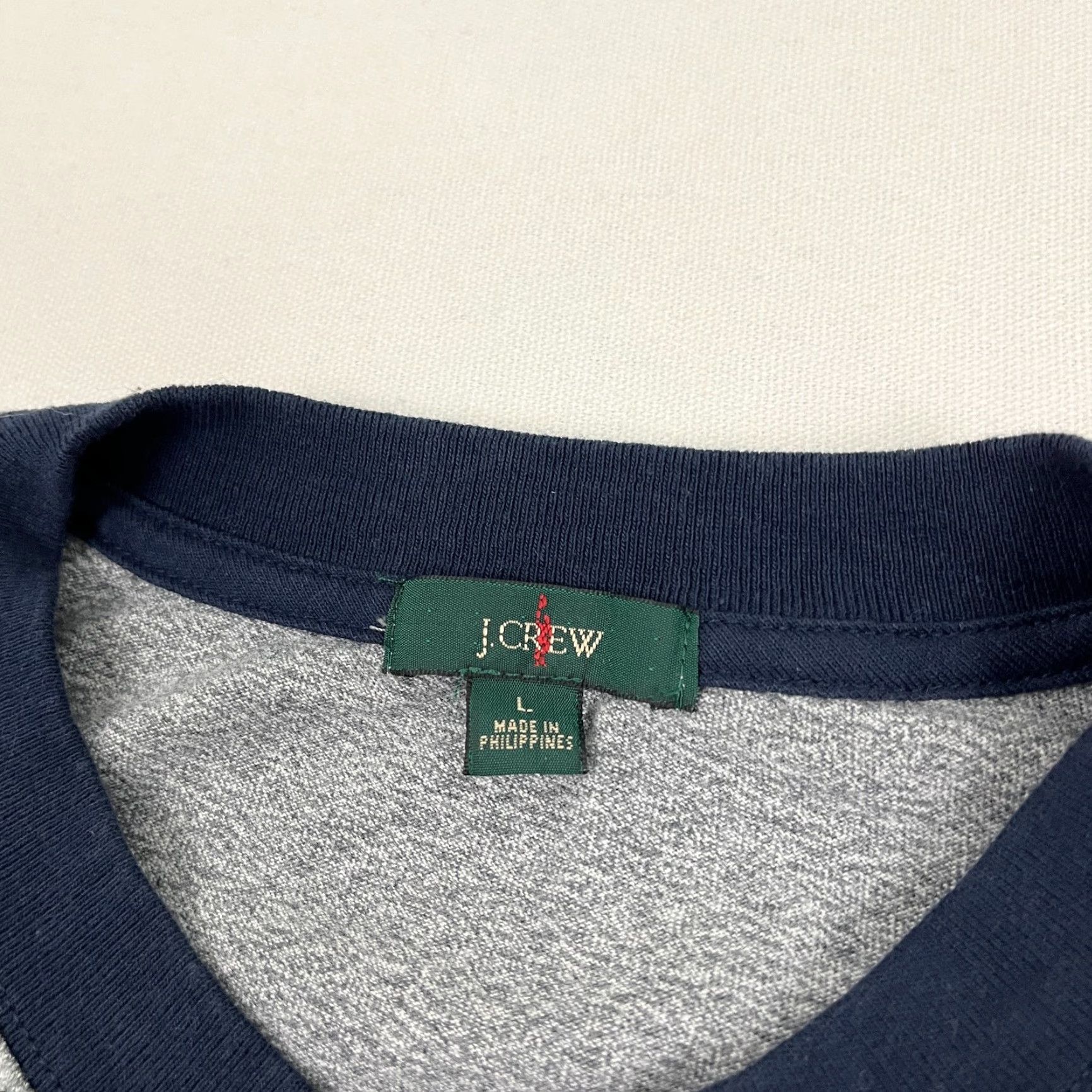J.Crew J. Crew Oarsman Shirt Mens L Gray Blue Contrast Henley Short Sleeve Casual Prep Shirt Size US L / EU 52-54 / 3 - 3 Thumbnail
