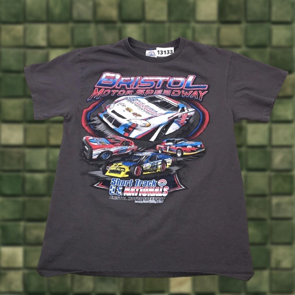 Delta Delta Bristol Motor Speedway Short Track U.S Nationals Graphic T Shirt Gray Medium Mens Short Sleeve Cotton Blend Size US M / EU 48-50 / 2 - 1 Thumbnail