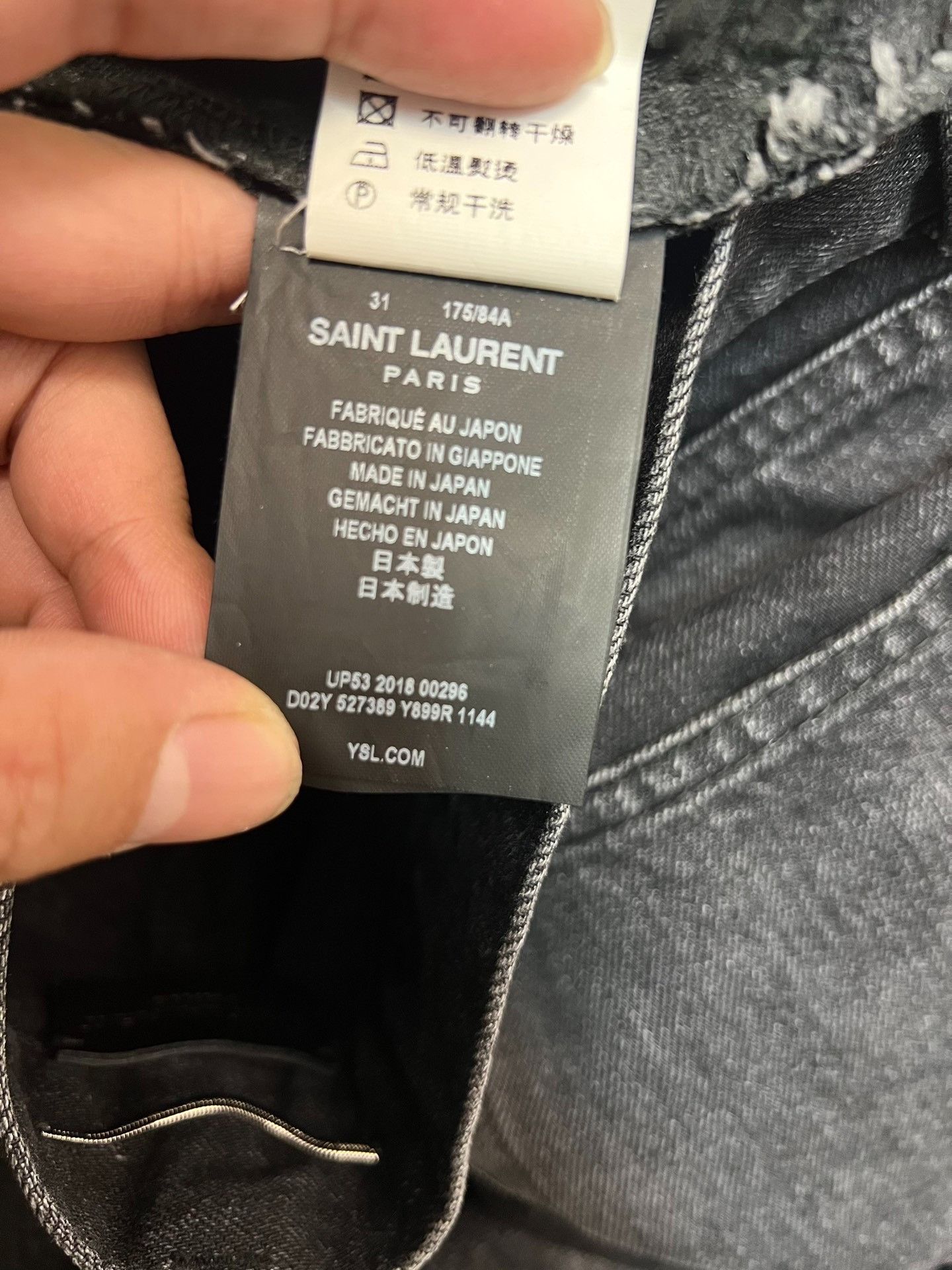 Saint Laurent Paris Saint laurent Carbon black patched jeans 2501-Nextarrow Size US 31 - 4 Thumbnail