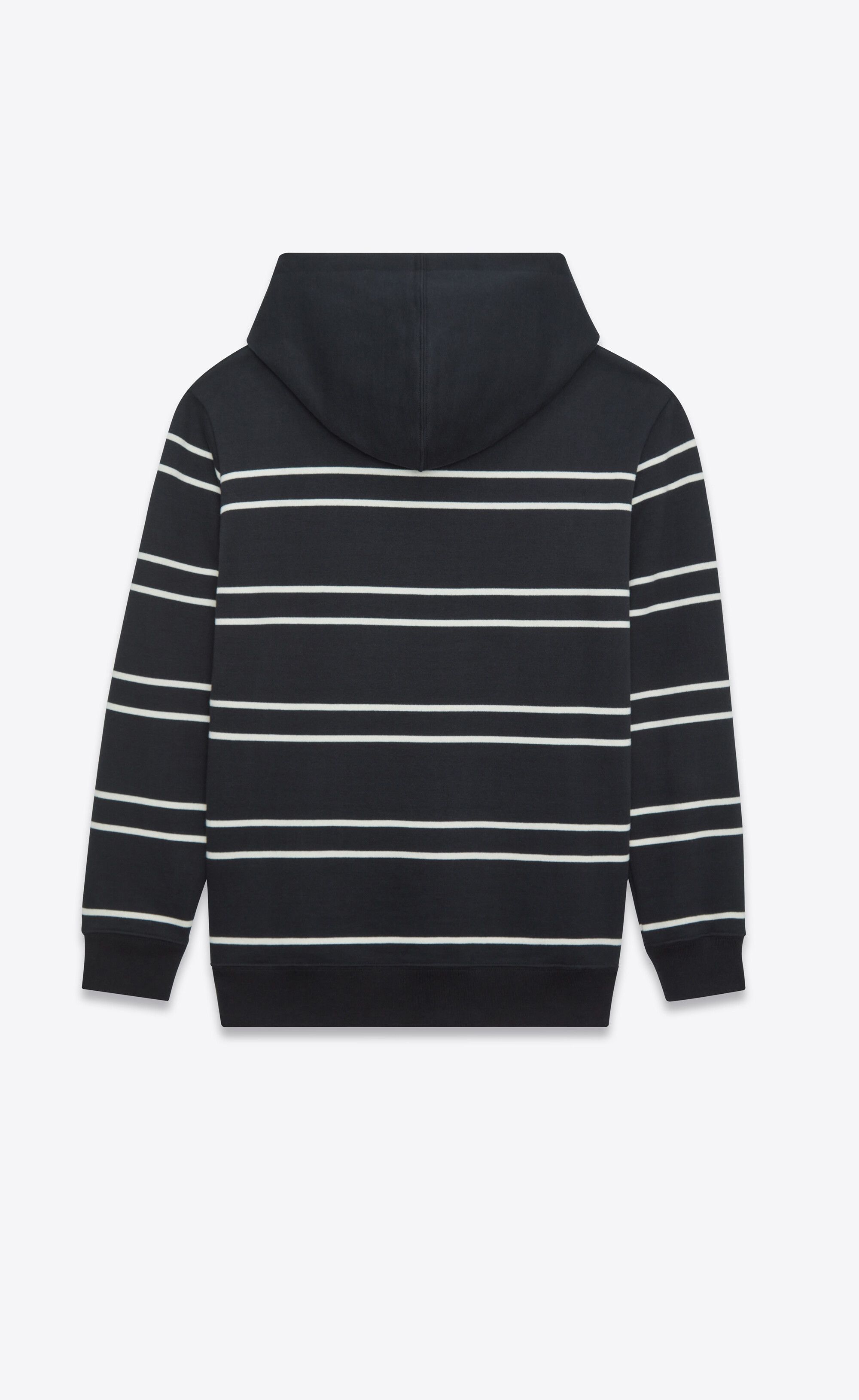 Saint Laurent Paris oc11z0126 759979 Striped Sweatshirt & Hoodie Black & White Size US M / EU 48-50 / 2 - 2 Thumbnail