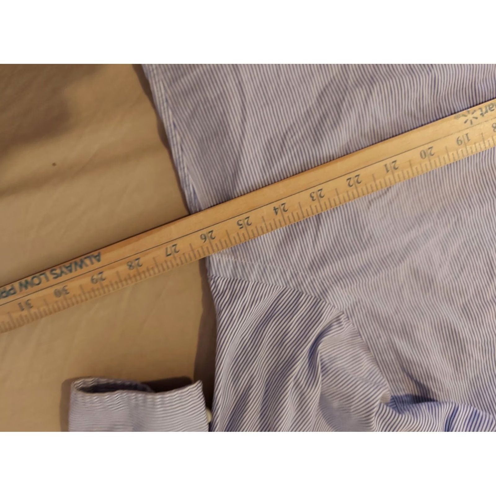 Polo Ralph Lauren Polo Ralph Lauren Shirt Mens Dress Button-Up L Large Blue Cotton Long Sleeve Size 42R - 5 Thumbnail