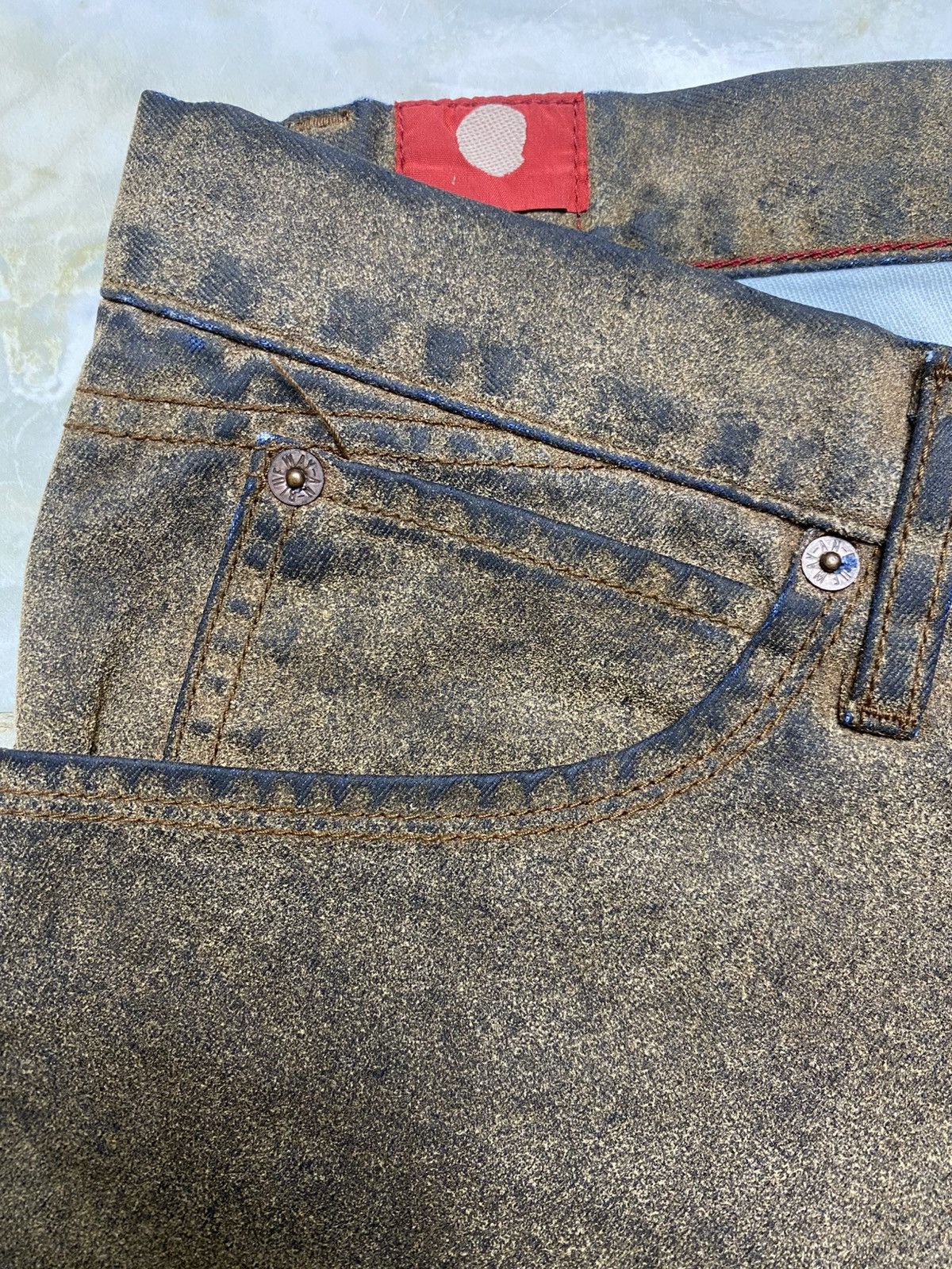Japanese Brand 🇯🇵 Japanese Brand Blueway Leather Jeans Size US 34 / EU 50 - 13 Thumbnail