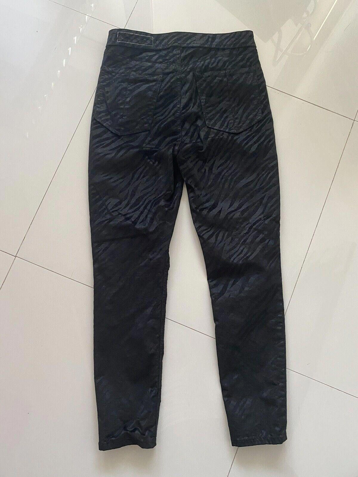 Rag & Bone Rag & Bone Nina Zebra Stripe High Rise Skinny Black Jean 27 Size 27" / US 4 / IT 40 - 3 Thumbnail