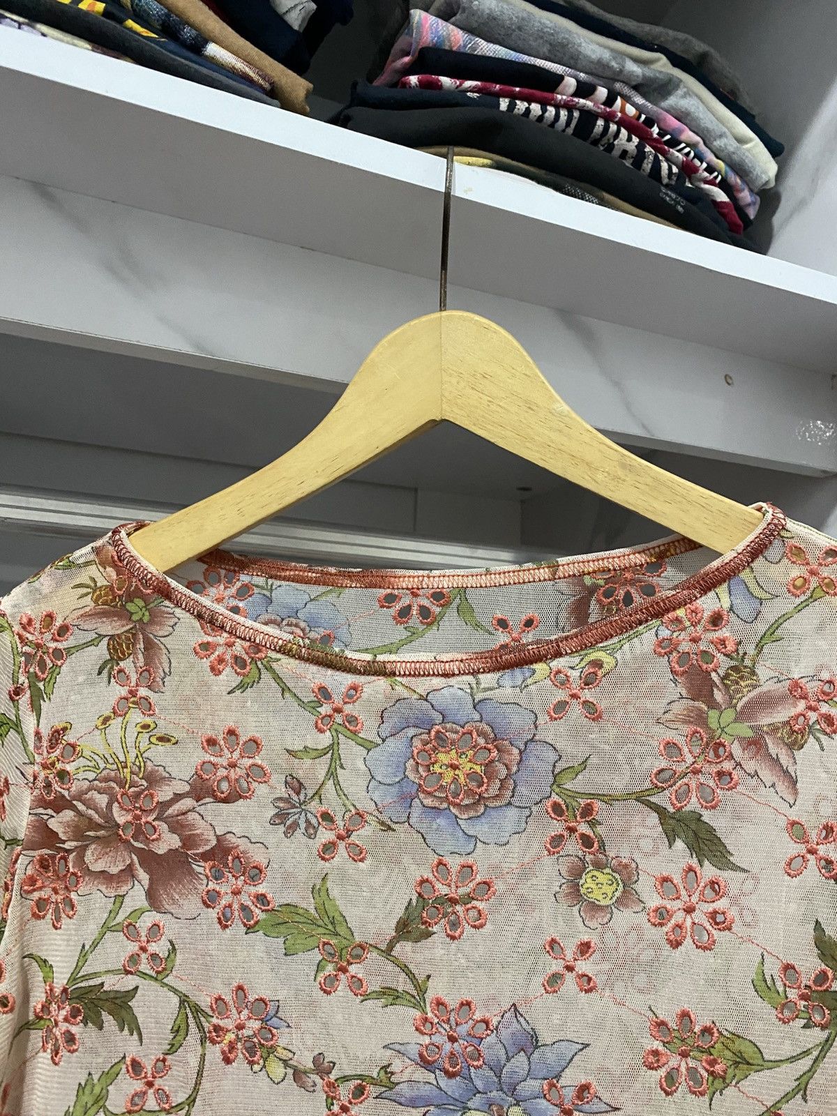 Hiroko Koshino Homme Hiroko Koshino Mesh Top Flower Size S / US 4 / IT 40 - 4 Thumbnail