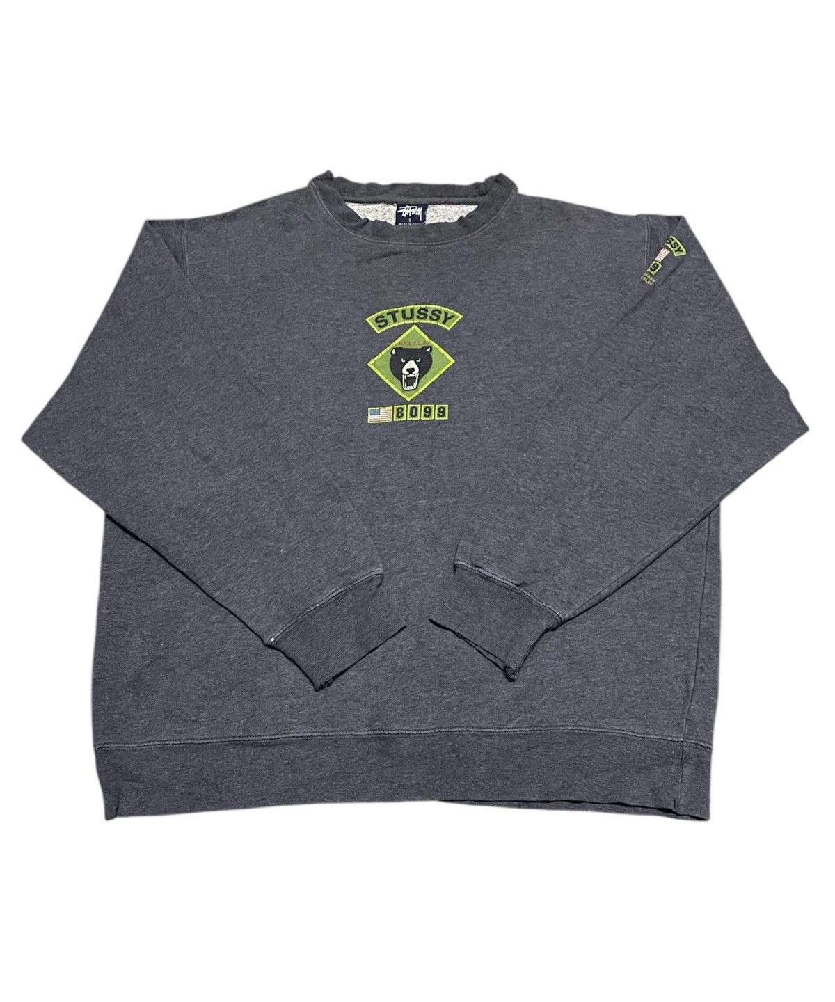 Stussy Vintage 90s Stussy NYLTLA 8099 Bear Sweatshirt Size US S / EU 44-46 / 1 - 1 Thumbnail