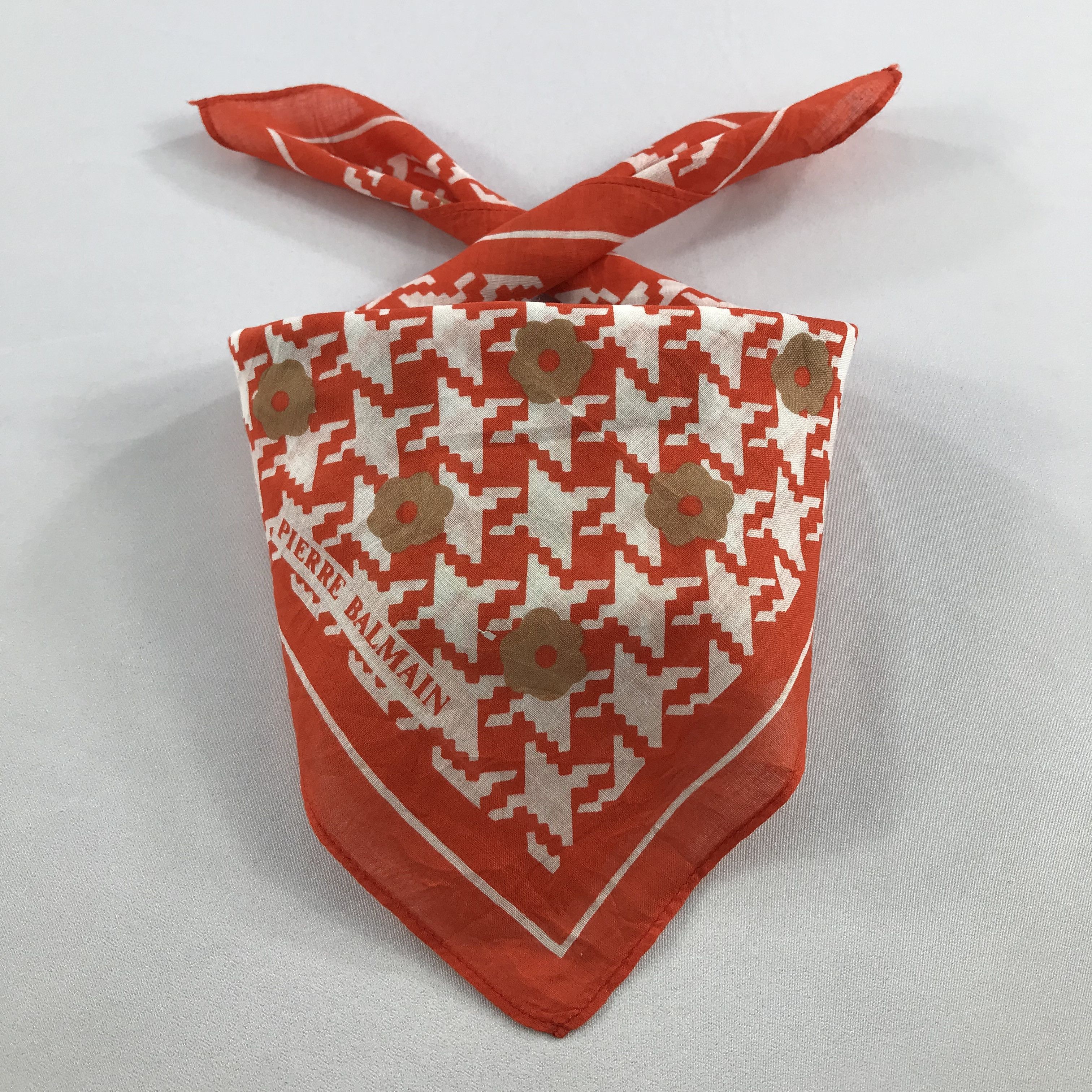 Pierre Balmain × Vintage Pierre Balmain Bandana / Handkerchief / Neckerchief - S2666 Size ONE SIZE - 3 Thumbnail
