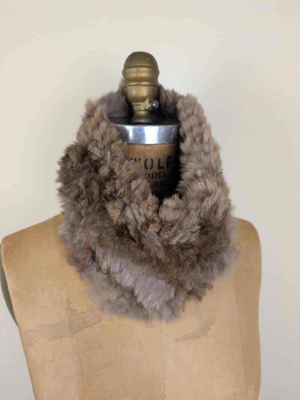 Other 1990's brown rabbit fur scarf hat headband Size ONE SIZE - 1 Thumbnail