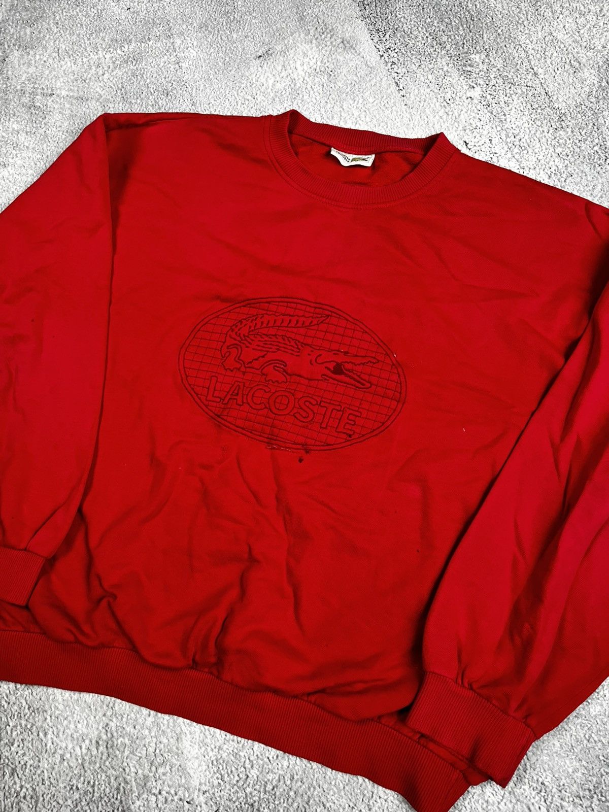 Lacoste Lacoste distressed sweatshirt vintage made France Size US L / EU 52-54 / 3 - 2 Thumbnail
