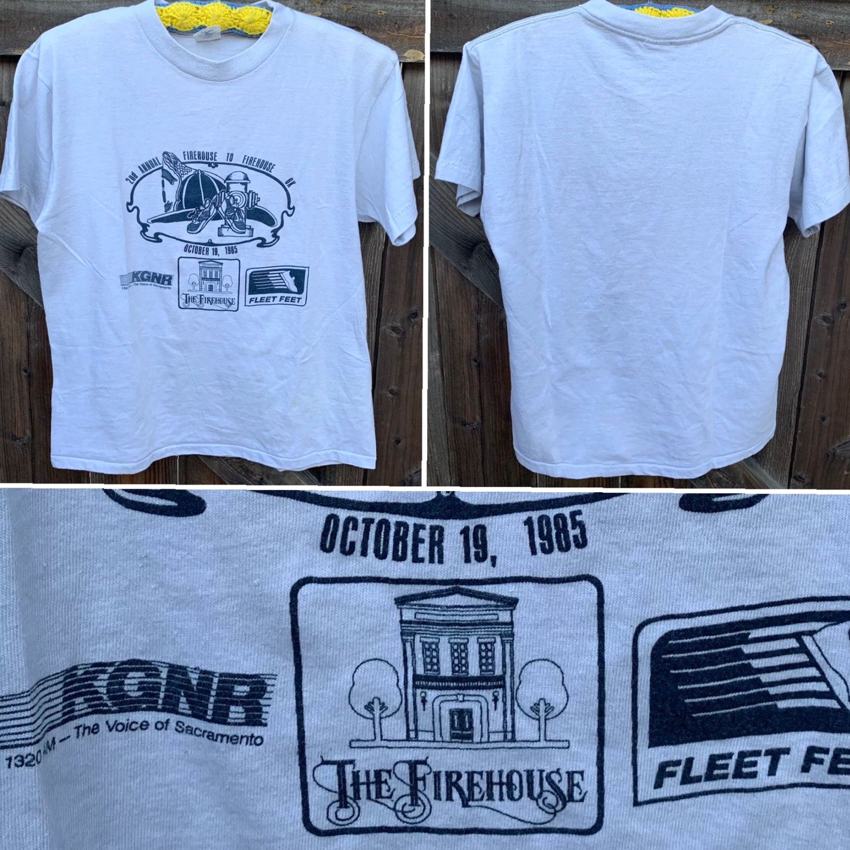 Vintage VINTAGE Firehouse To Firehouse 6K T-Shirt 1985 KGNR The Firehouse Feet Fleet L Gray Unisex 80s Firehouse Firehouse 6K Size US L / EU 52-54 / 3 - 6 Thumbnail
