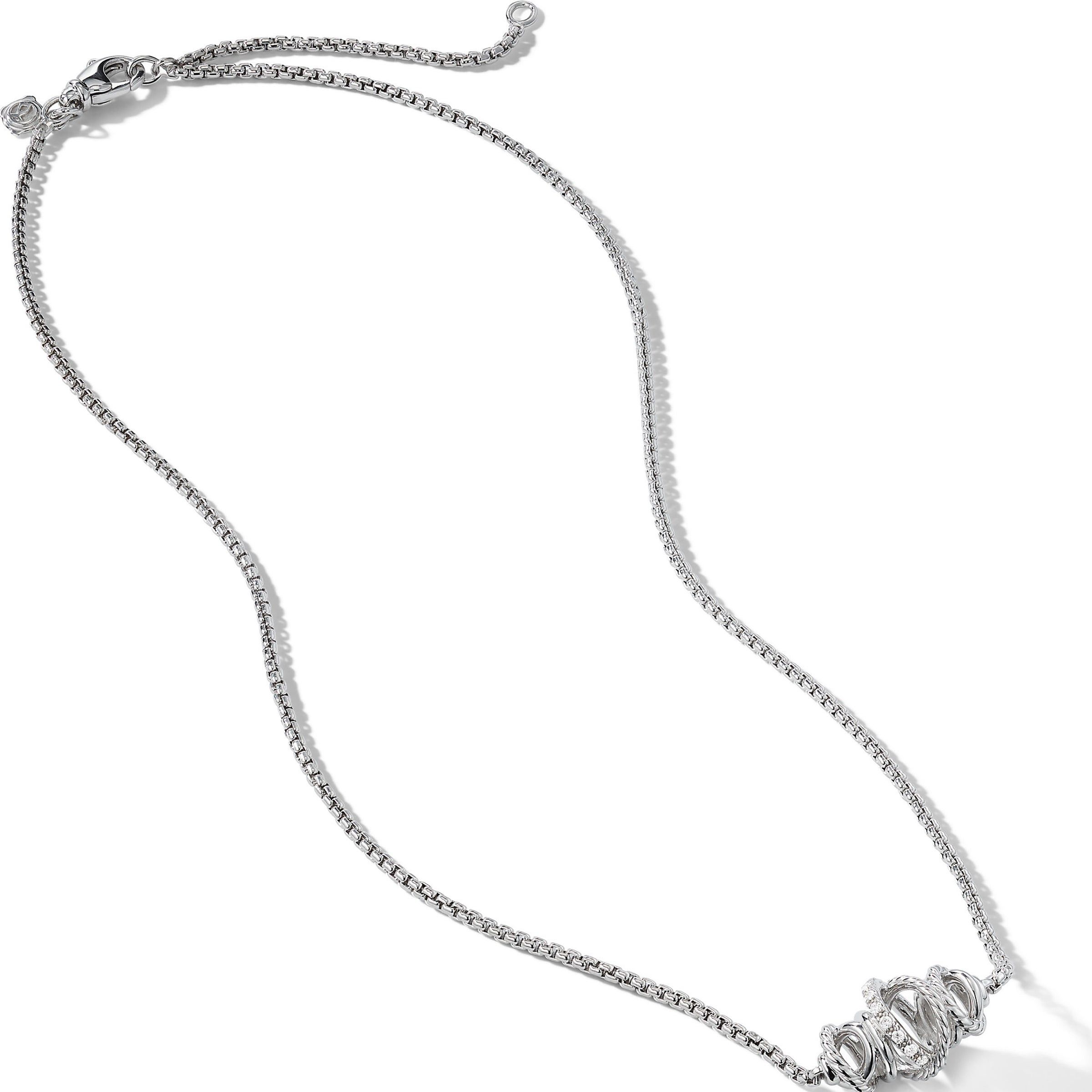 David Yurman o1w1db10526 N13402D Size:7/ Crossover Necklace in Silver Size ONE SIZE - 2 Thumbnail