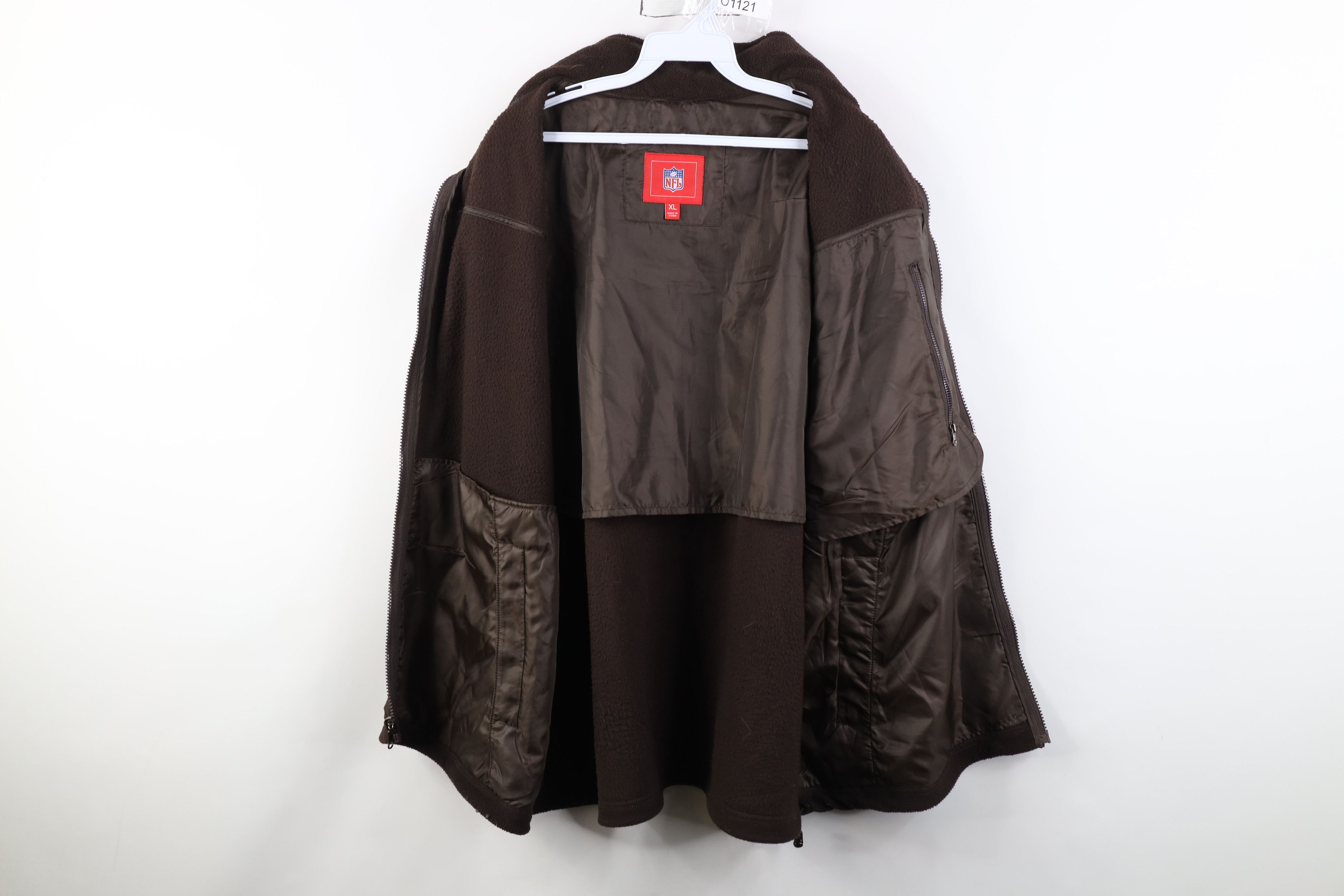 Vintage Vintage NFL Browns Football Fleece Vest Jacket Brown Size US XL / EU 56 / 4 - 8 Thumbnail