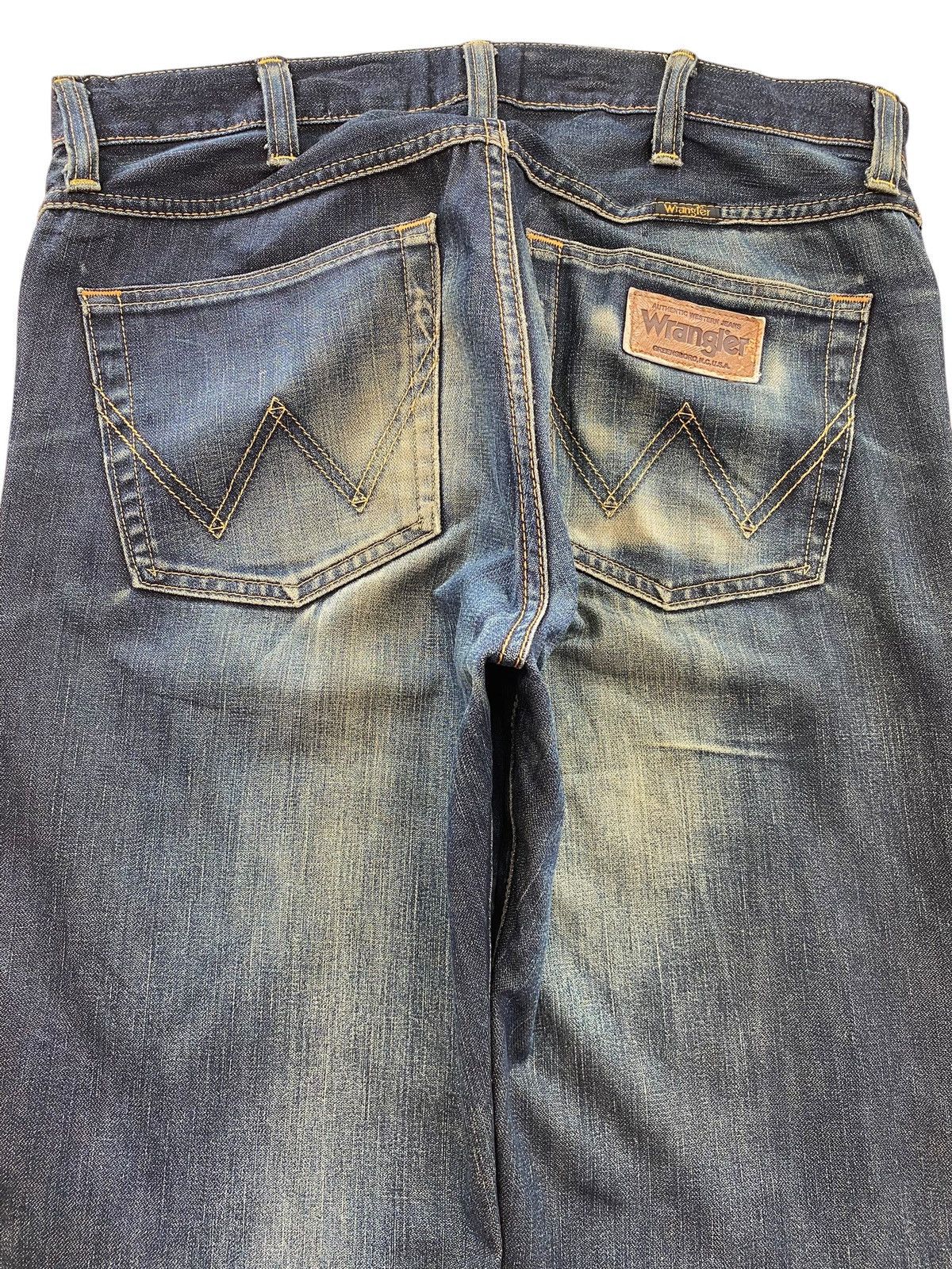 Wrangler Wrangler Mud Wash Whiskered Style Straight Leg Jeans Size US 34 / EU 50 - 4 Thumbnail