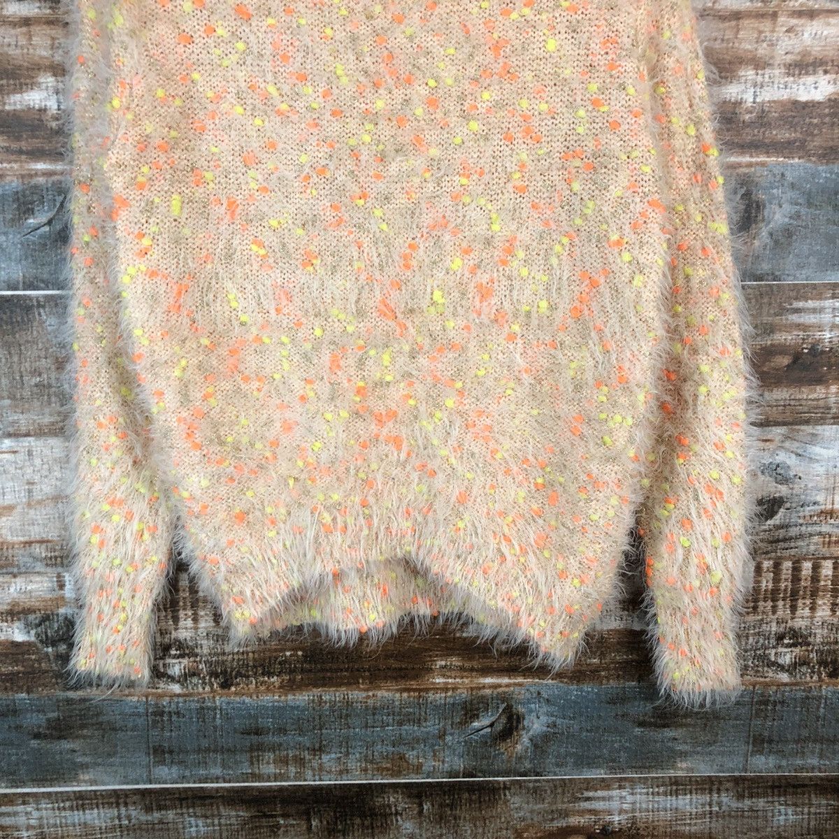 Homespun Knitwear Muzak Orange mohair fur shaggy Knitwear #A1738 Size S / US 4 / IT 40 - 6 Thumbnail