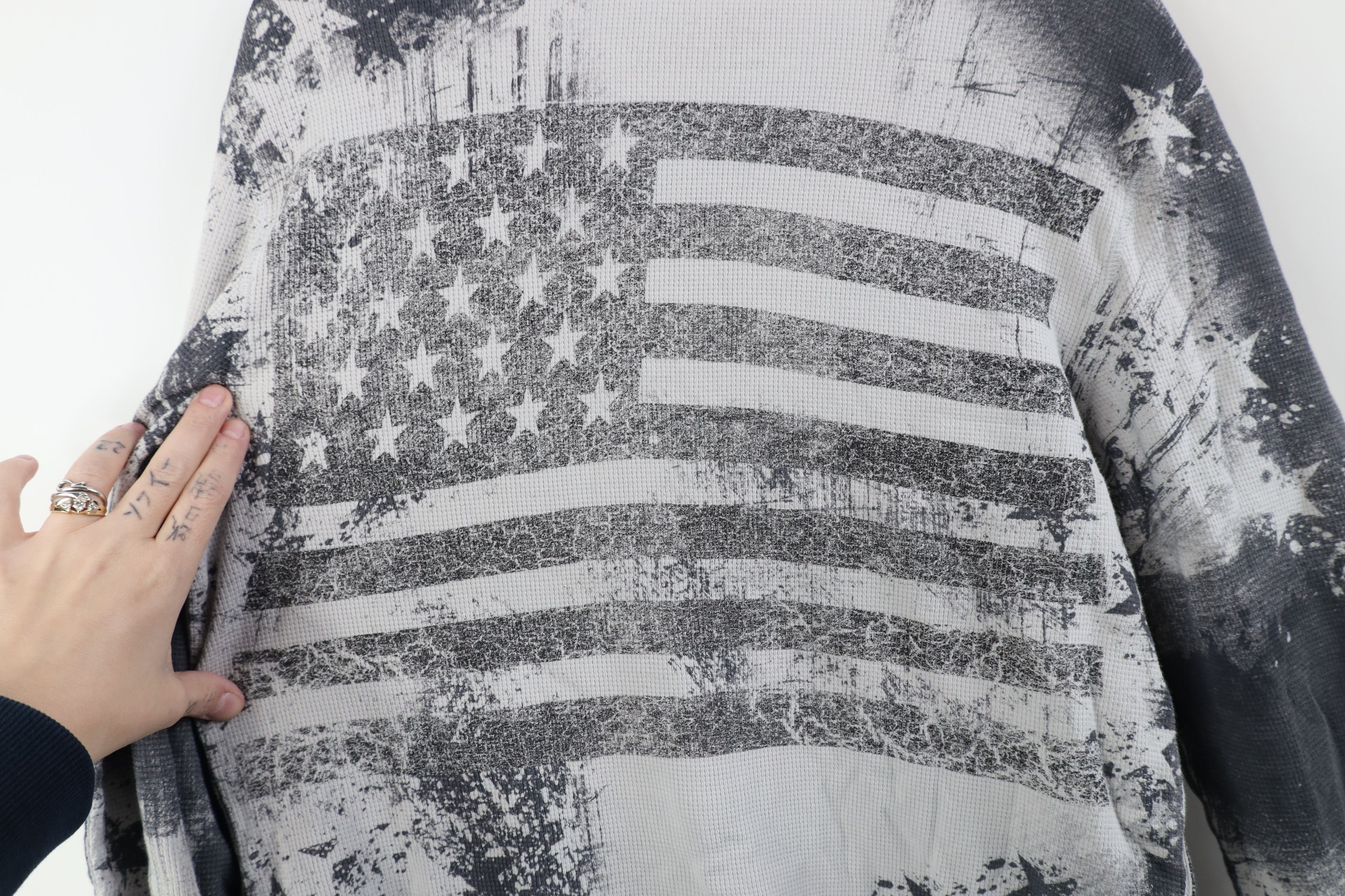 Affliction Vintage Affliction Thermal Waffle Knit Long Sleeve T-Shirt Size US M / EU 48-50 / 2 - 10 Thumbnail