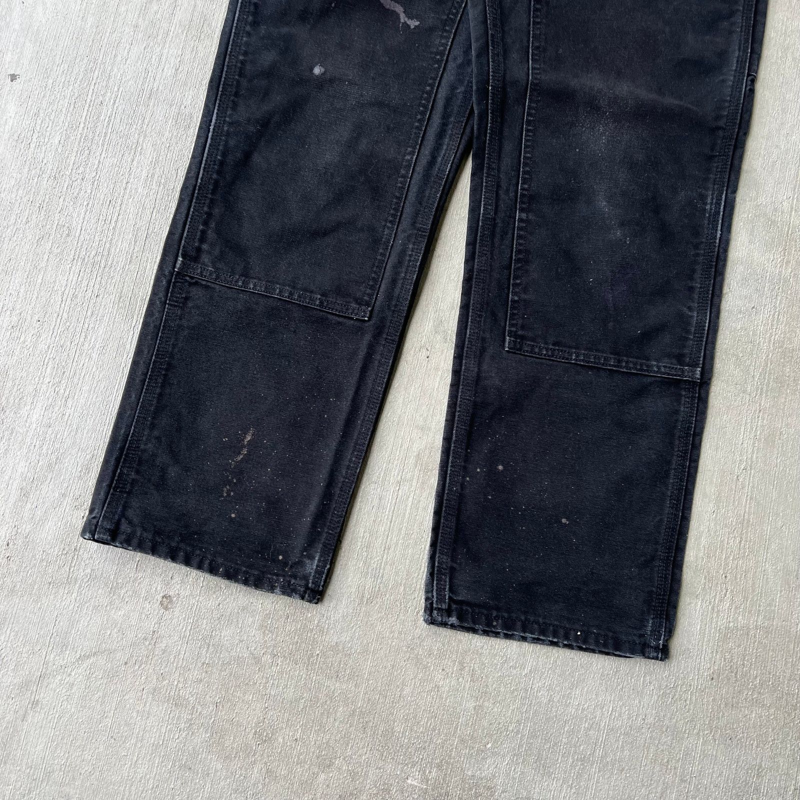 Carhartt × Vintage Carhartt faded black double knee work wear carpenter pants Size US 29 - 3 Thumbnail