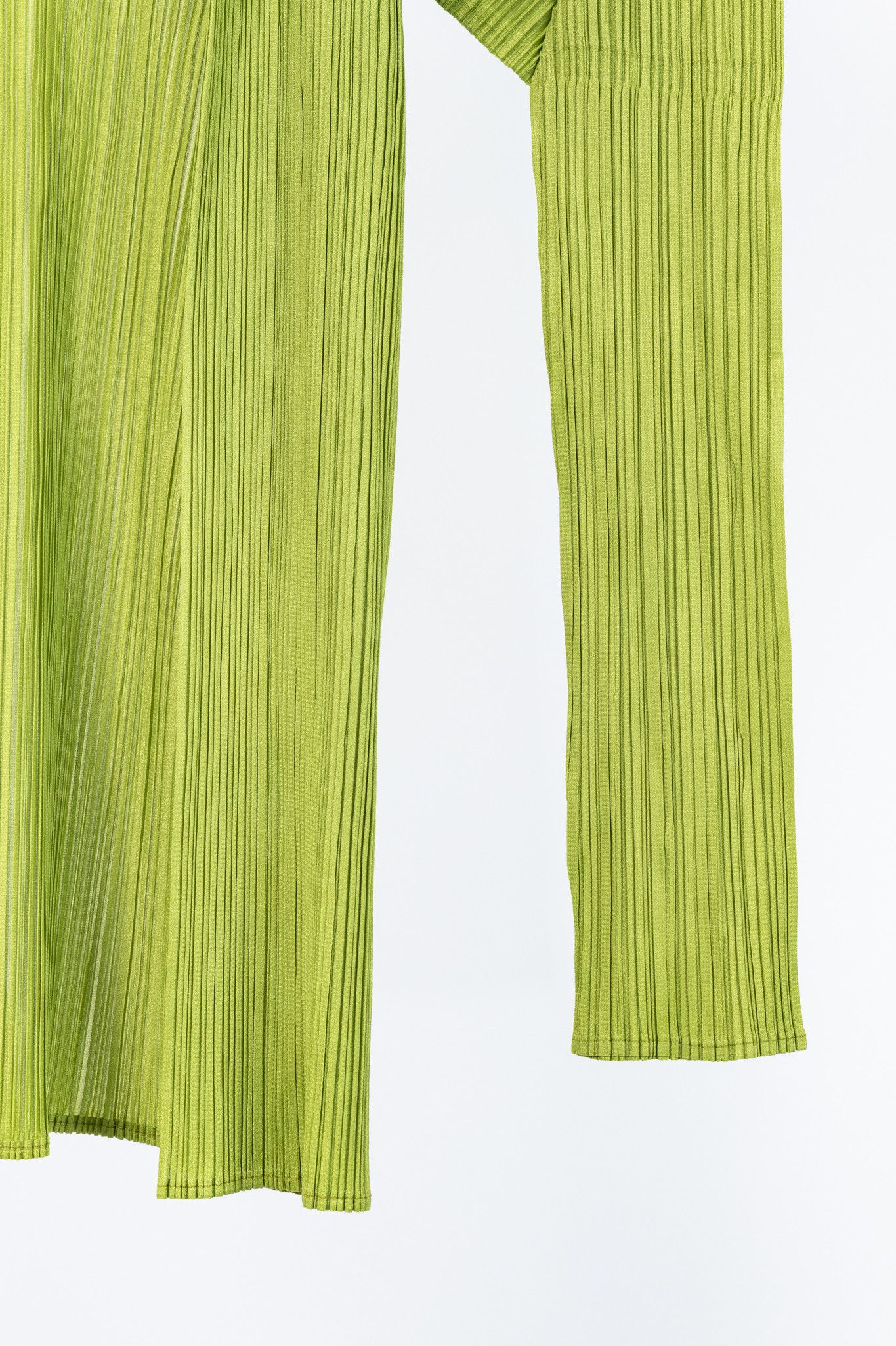 Pleats Please Issey Miyake Pleats Please Issey Miyake Lime-Green Open-Front Cardigan Size ONE SIZE - 5 Thumbnail