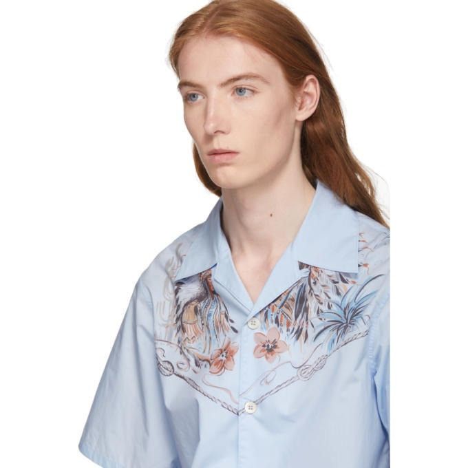 Prada Native Cowboy Print Camp Collar Shirt Size US S / EU 44-46 / 1 - 13 Thumbnail