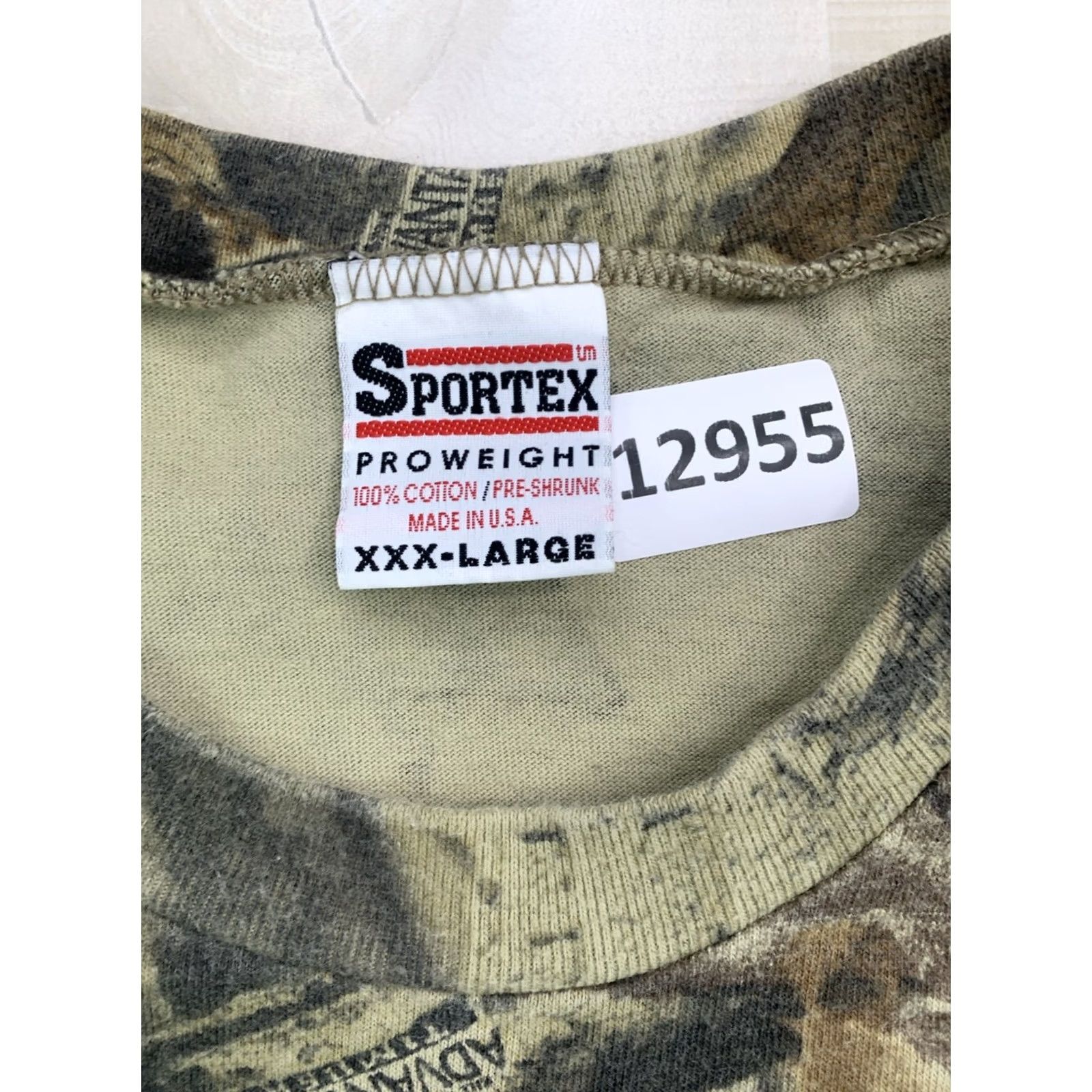 Vintage VINTAGE Sportex T-Shirt 3XL Camouflage Crew Neck Green USA 90s Proweight Advantage Timber Cameo Shirt Mens Size US XXL / EU 58 / 5 - 4 Thumbnail