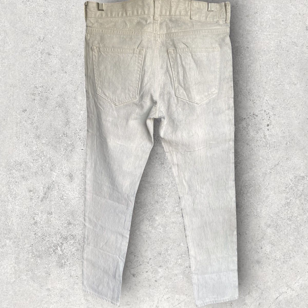 Maison Margiela AW12 Margiela x HM White Painted Denim Size US 29 - 3 Thumbnail