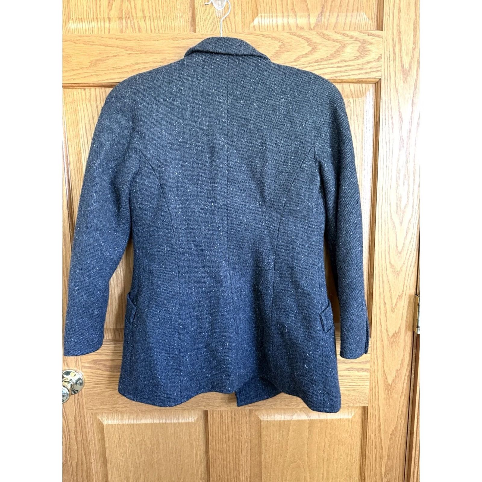 Vintage VINTAGE Womens Pea Coat Wool Gray 6 Coat Button Pocket Wool Blend Lining Regular Women Winter Business Office Core Classic Paris Manche Size M / US 6-8 / IT 42-44 - 3 Thumbnail