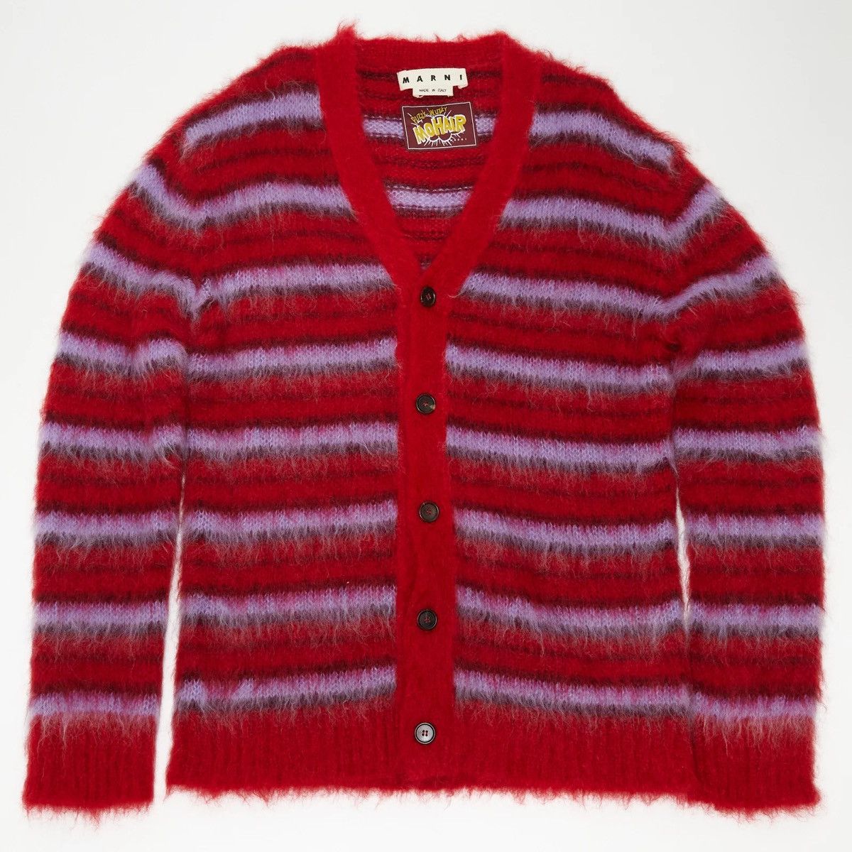 Marni MARNI STRIPED BRUSHED MOHAIR SWEATER Size US M / EU 48-50 / 2 - 1 Thumbnail