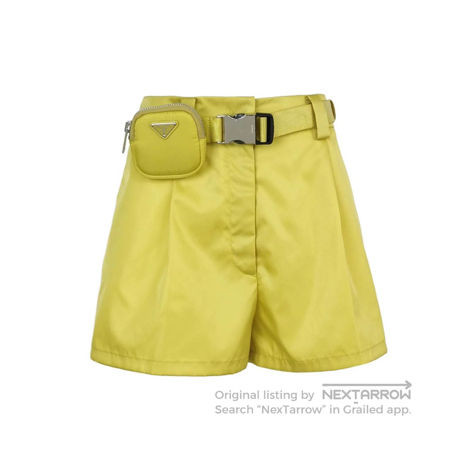 Prada Prada Yellow Belted Shorts with Pouch . Size 39" - 1 Thumbnail