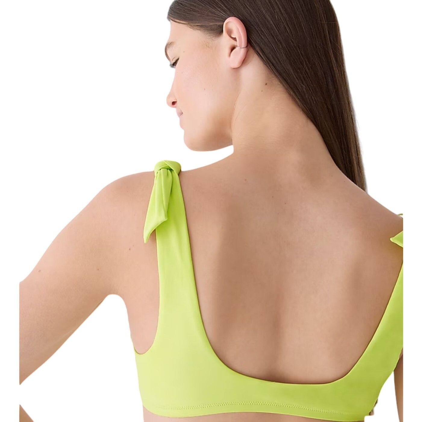 J.Crew J.Crew Tie Shoulder Scoop Neck Bikini Top, Size 2X, NWT Size ONE SIZE - 3 Thumbnail