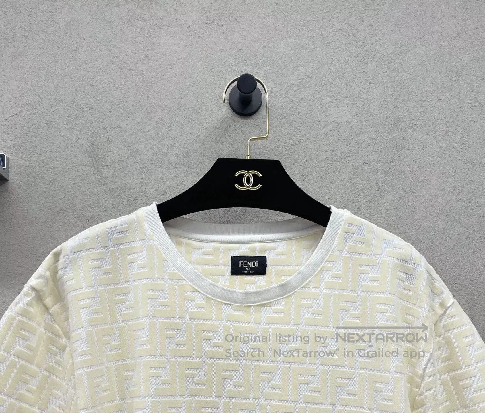 Fendi FENDI Solid Logo Print Short Sleeve T. Size US M / EU 48-50 / 2 - 4 Thumbnail