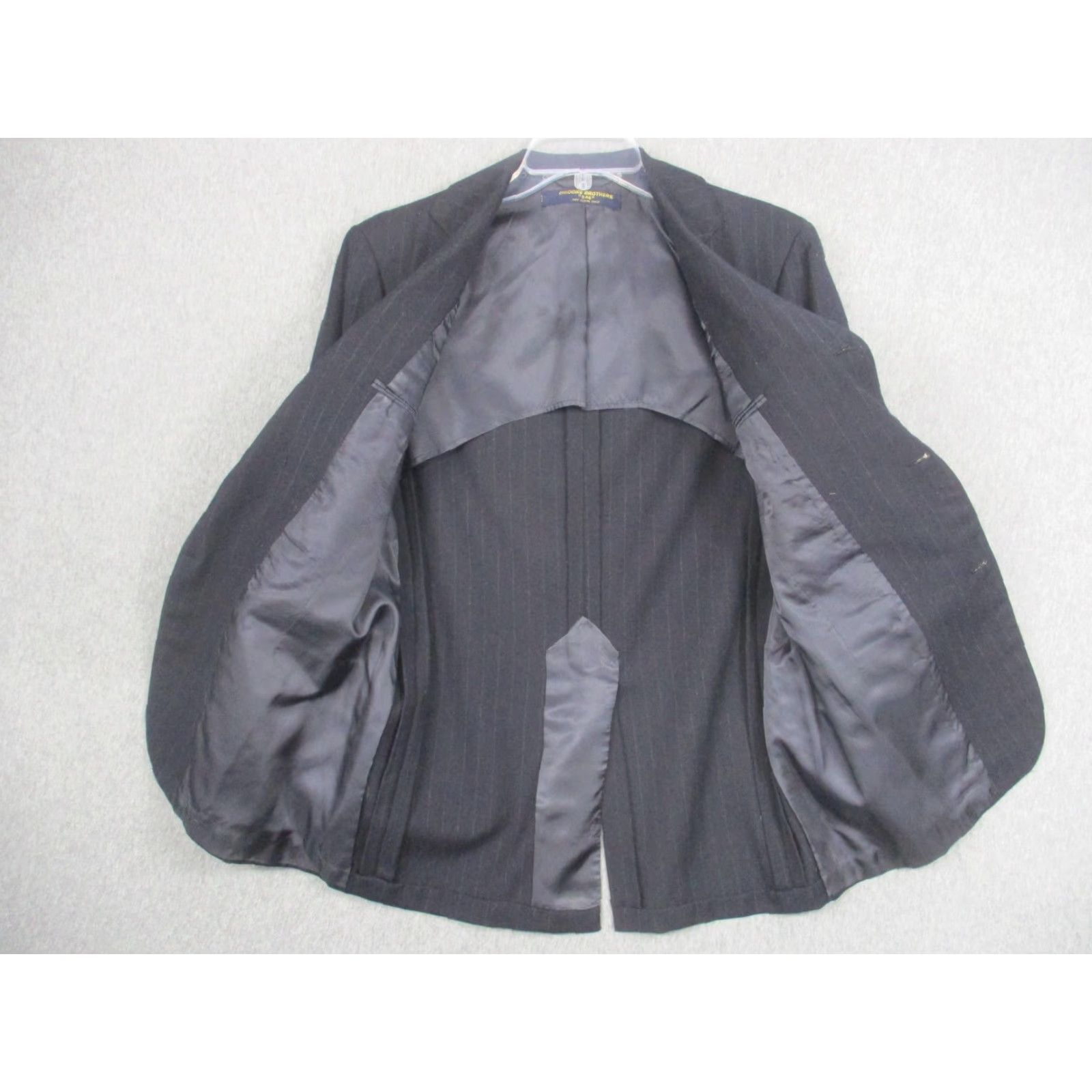 Brooks Brothers VINTAGE Brooks Brothers Blazer Mens 37L Blue Pinstripe 2 Button Jacket USA 80s Size 36R - 3 Thumbnail