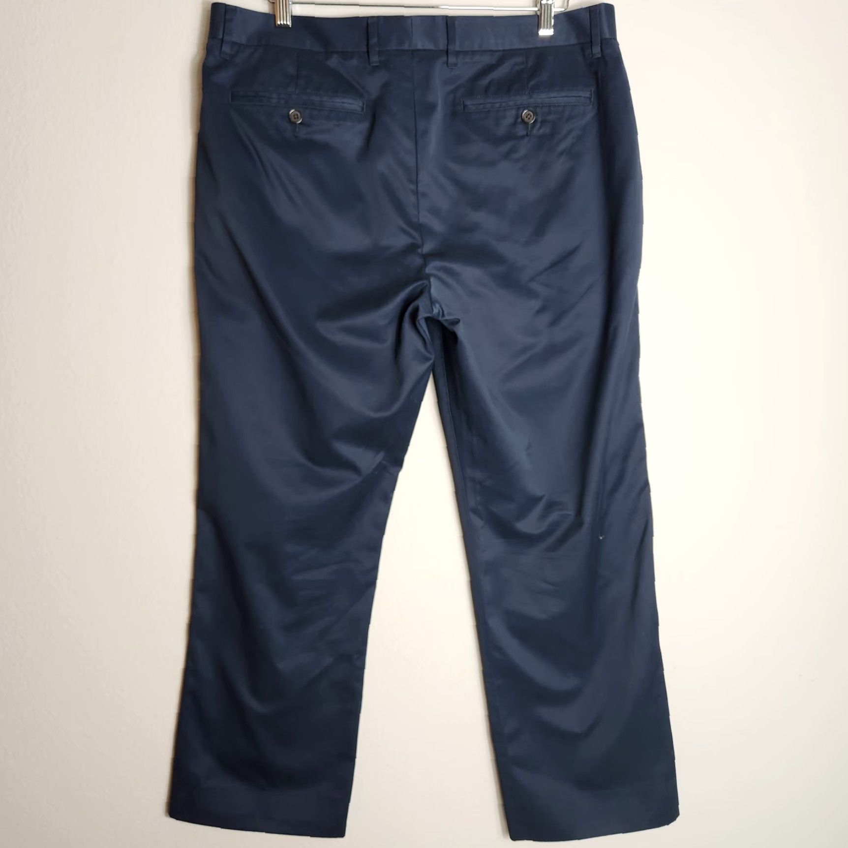 Bonobos Bonobos Weekday Warrior Dress Pants Mens 36x27.5 Blue Straight Leg Regular Stretch Twill Casual Business Size US 36 / EU 52 - 5 Thumbnail