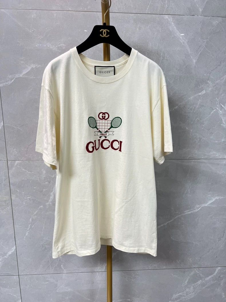 Gucci Gucci White tennis racket short-sleeved T-shirt 2504-Nextar Size US L / EU 52-54 / 3 - 1 Thumbnail