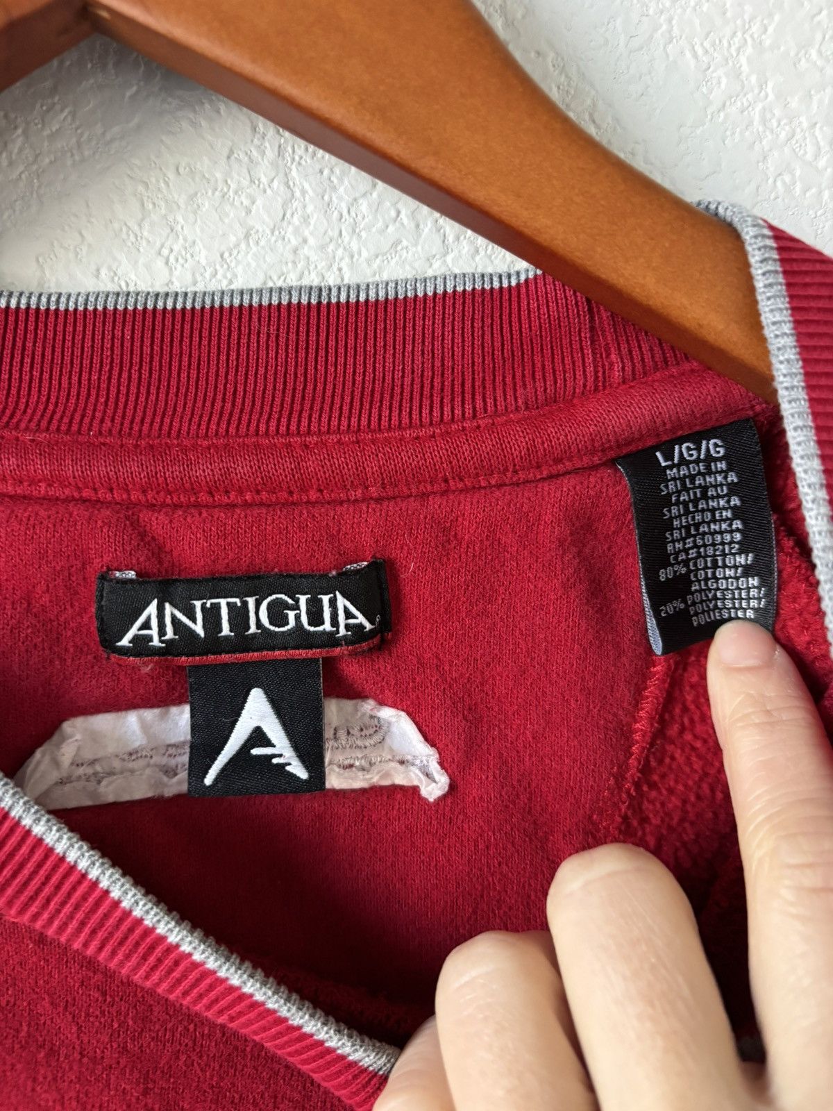 Antigua Vintage Red Antigua Crewneck Size US L / EU 52-54 / 3 - 6 Thumbnail