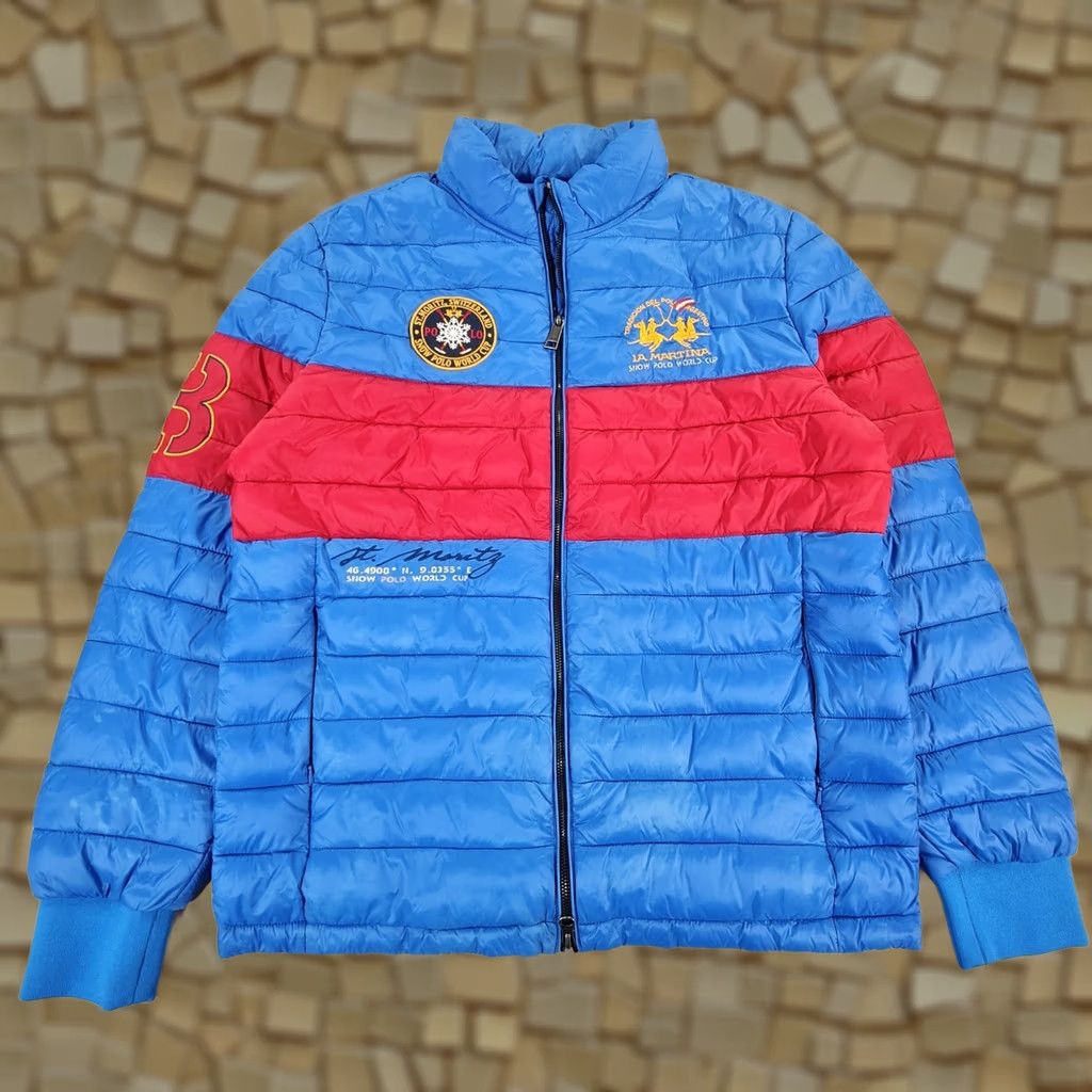 La Martina LA MARTINA Mens Puffer Jacket Blue XL Lightweight Full Zip Regular Fit Size US XL / EU 56 / 4 - 1 Thumbnail