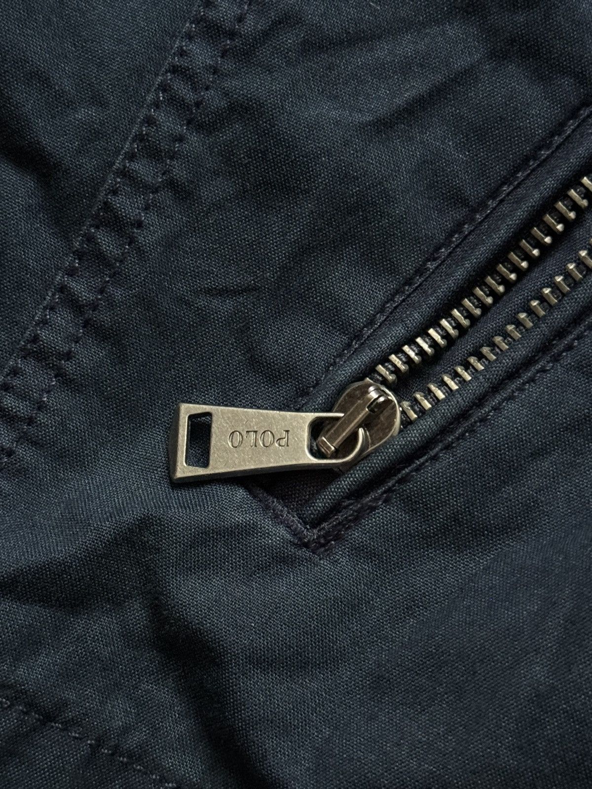 Polo Ralph Lauren × Vintage Polo Ralph Lauren XXL zip bomber style denim bike jacket 00s Size US XXL / EU 58 / 5 - 25 Thumbnail