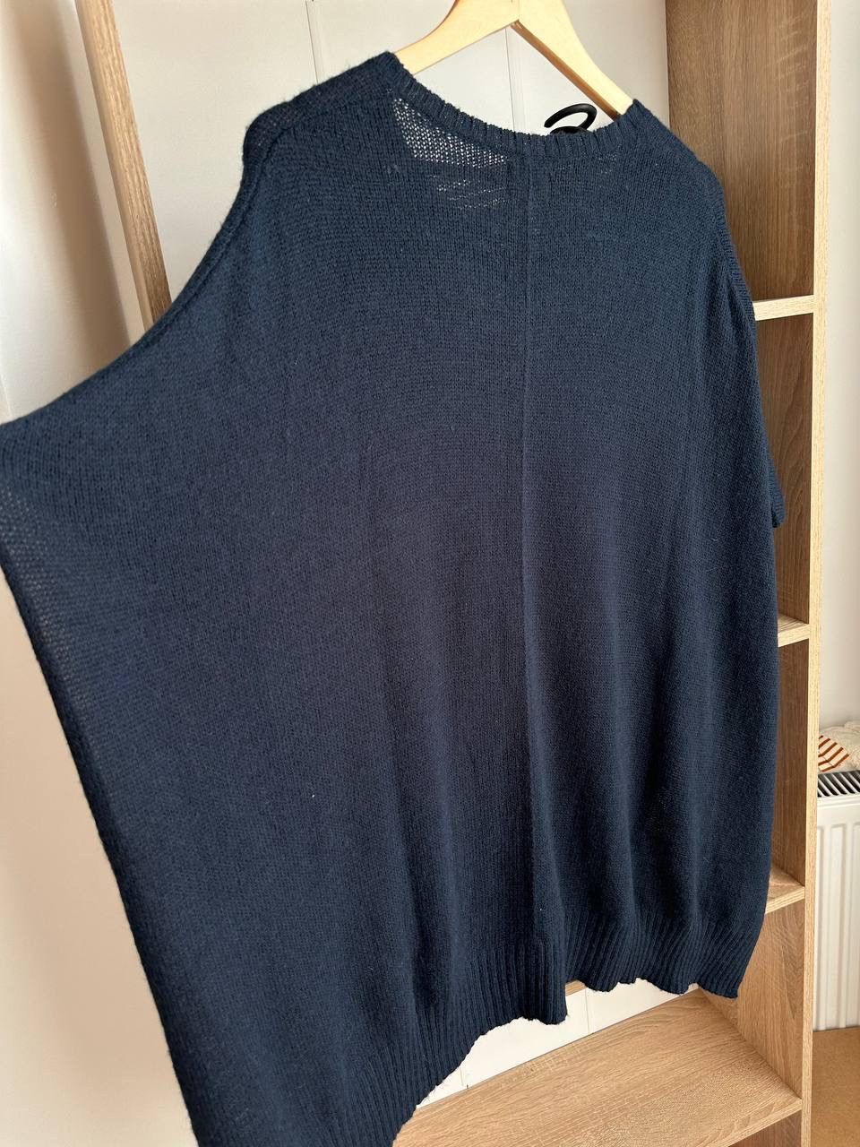 Japanese Brand × Vintage Vintage Hartford Wool Blue Poncho Sweater Size US M / EU 48-50 / 2 - 9 Thumbnail