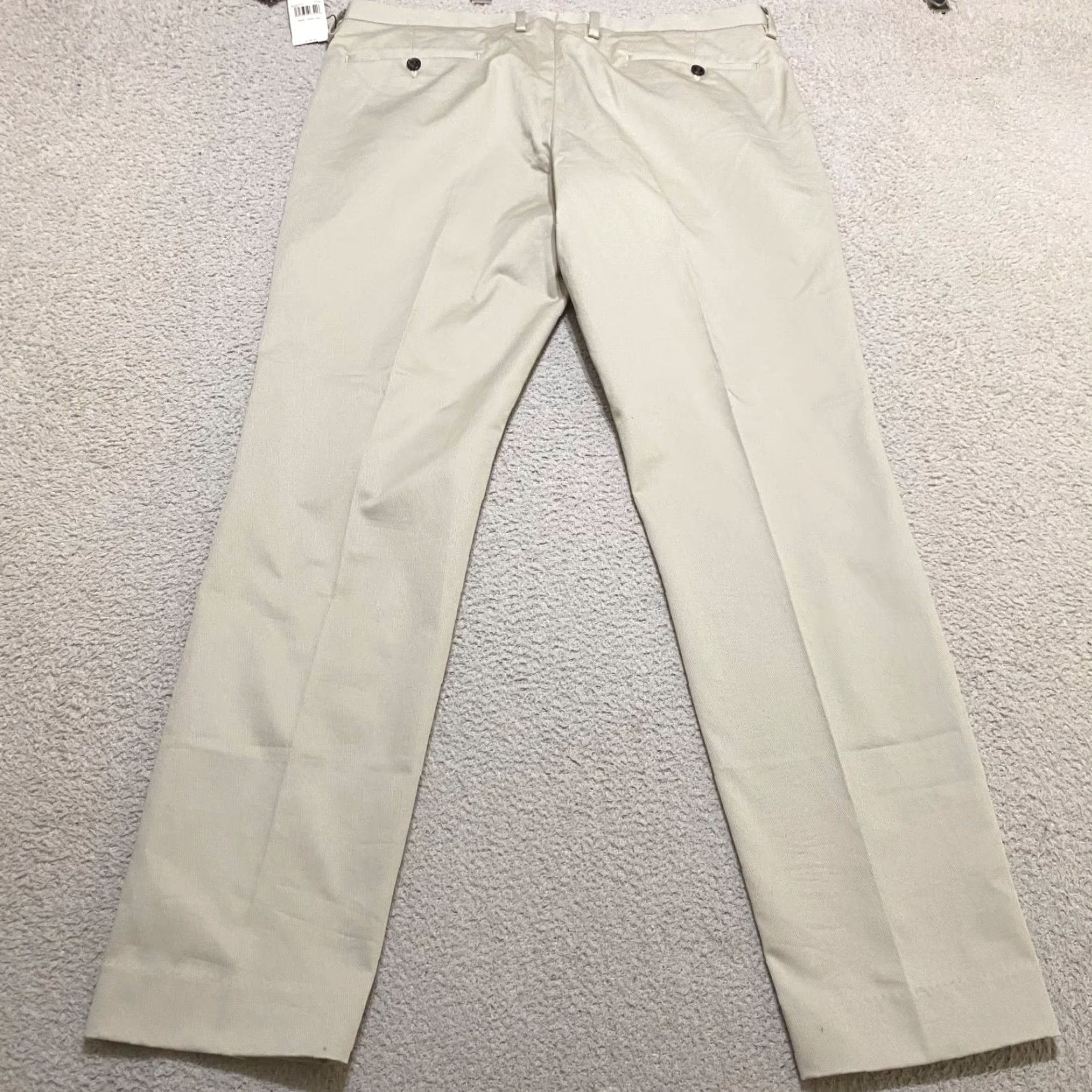 Michael Kors Michael Kors Mens Pants Chino Slim Straight 36x32 Beige Flat Front Wool Cotton Blend Size US 36 / EU 52 - 2 Thumbnail