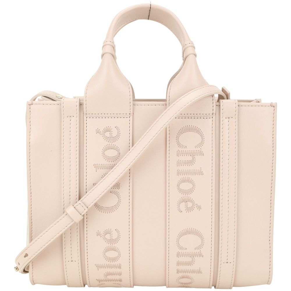 Chloe o1loc1c1024 Size: OS / Woody Small Tote in Nomade Beige Size ONE SIZE - 7 Thumbnail