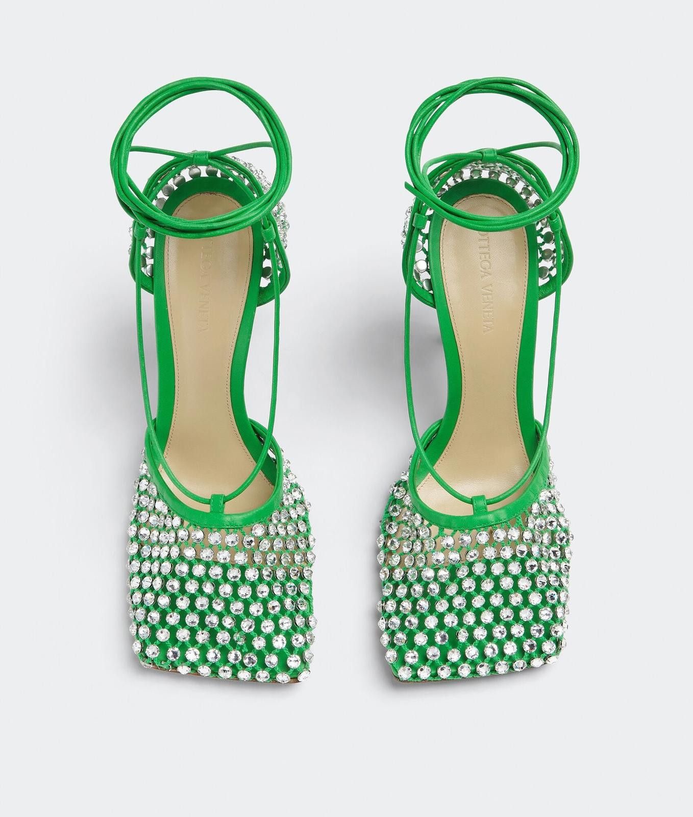 Bottega Veneta Bottega Veneta Sparkle Stretch Lace Up Sandals Size US 9 / IT 39 - 2 Thumbnail