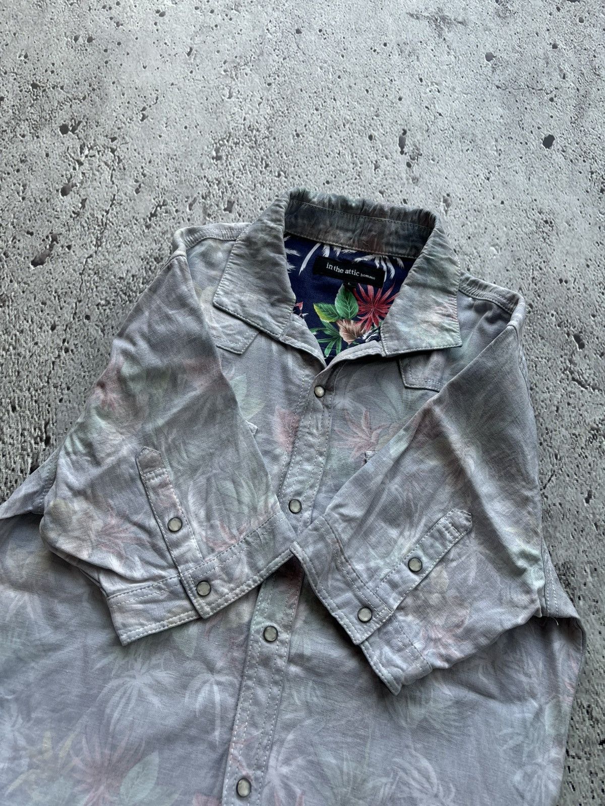 In The Attic Y2k In the attic homme floral hawaii style shirt Size US L / EU 52-54 / 3 - 7 Thumbnail